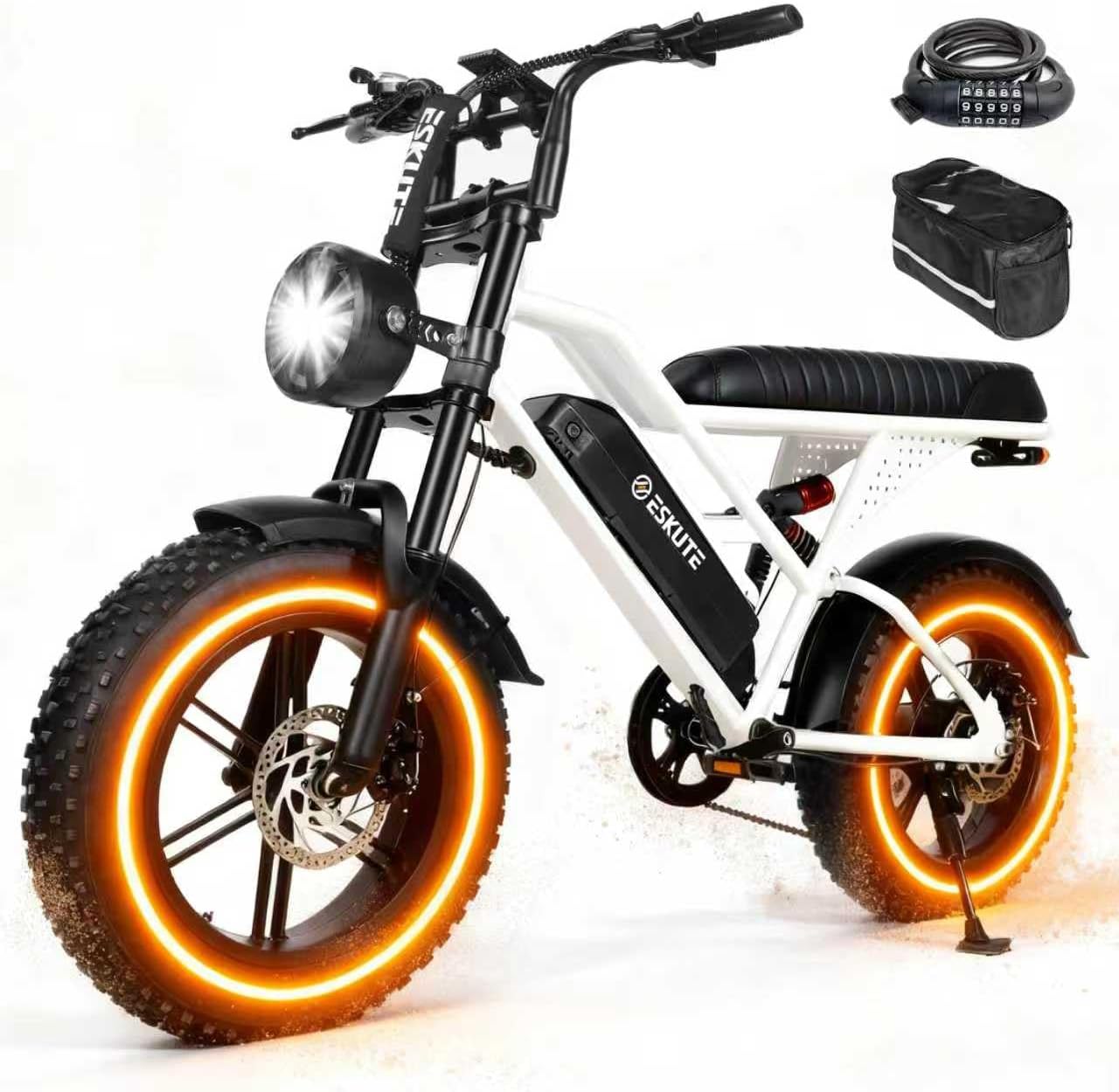 1500W Peak Electric Bike for Adults, 28MPH 48V 13Ah Removable Battery, 60 Mile Range, 16"x4.0" Fat Tire, 7-Speed E-Bike with Dual Suspension – Commuter Ebike for Men & Women