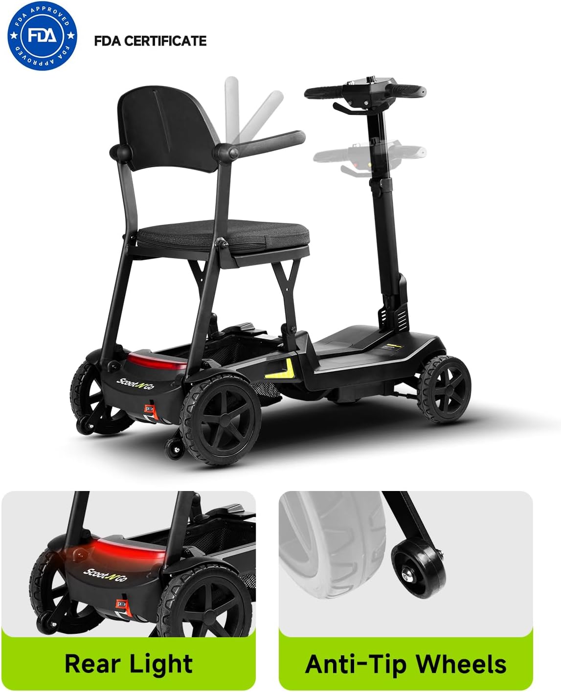 SCOOTNGO 4 Wheel Mobility Scooter