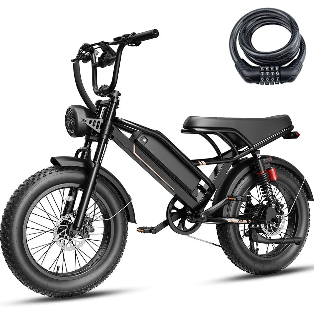 Electric Bike for Adults, Electric Dirt Bike 2000W/1500W Peak Motor,E Bike 20"/16" *4 Fat Tire,All Terrain 32/28MPH Top Speed, Ebike Up to 55-80 Miles Range,48V Removable Battery