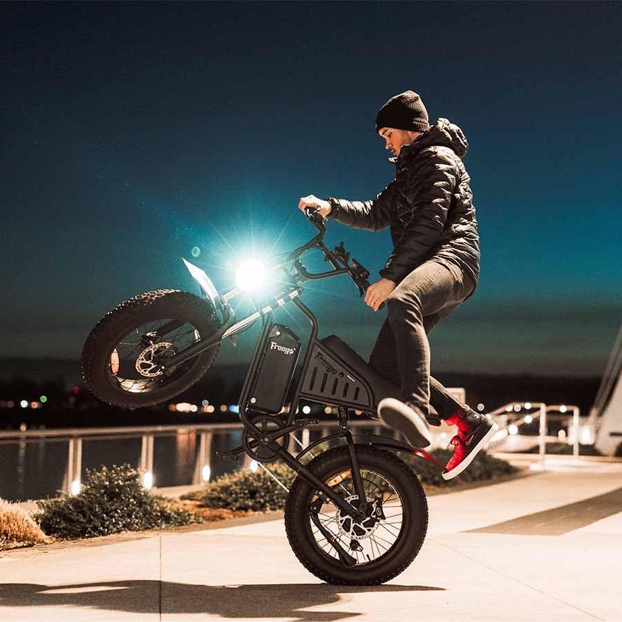 Freego Electric Dirt Bike, Electric Motorcycle for Adults 1400W(Peak) Motor 48V/22.5Ah Removable Battery, 30MPH Electric Motorcycle, 7-Speed, 20" x4 Fat Tires Off-Road Electric Mountain Ebike Bike