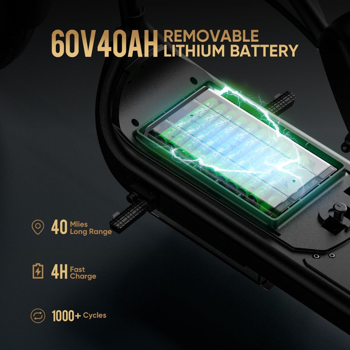 eAhora 2000W M1P Electric Trike for Adults 26MPH Electric Tricycle,40 Miles 60V 30AH Battery Full Hydraulic Suspension,3 Wheels Electric Motorcycle