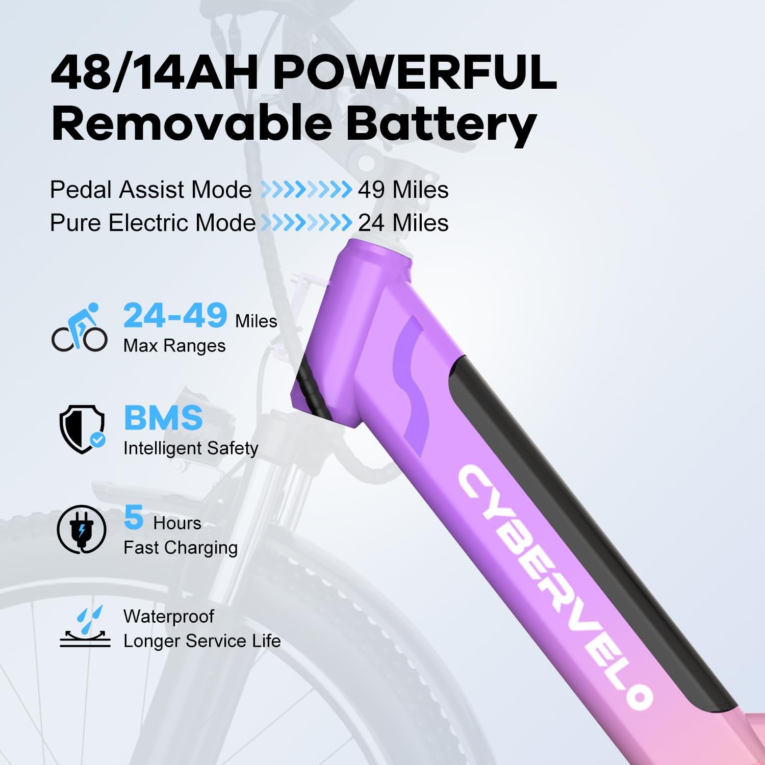 DriftGod 26" Electric Bike for Adults – Powerful 1000W Motor, 48V Removable Battery, 7-Speed, Front Suspension & LCD Display – Commuter and Mountain EBike for Women