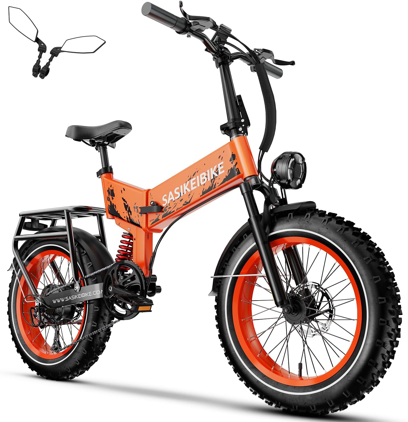 1500W Electric Bike for Adults Full Suspension,48/52v 20AH Electric Dirt Bike with 20" x 4.0 Fat Tire, Max 30+MPH & 70 Miles Electric Bicycle, Ebike for Snow, Mountains, Road UL Certified