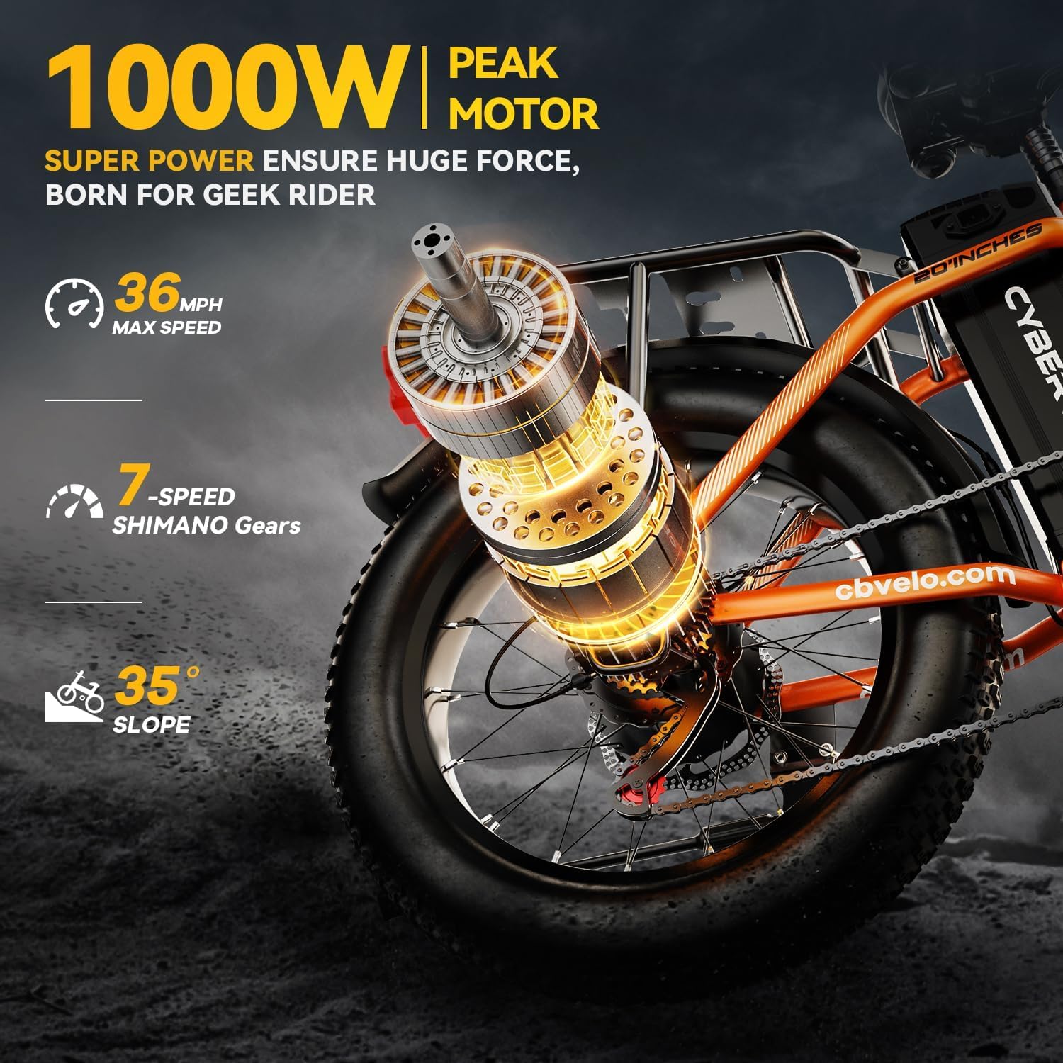 ‎Aoango 1000W Folding Electric Bike