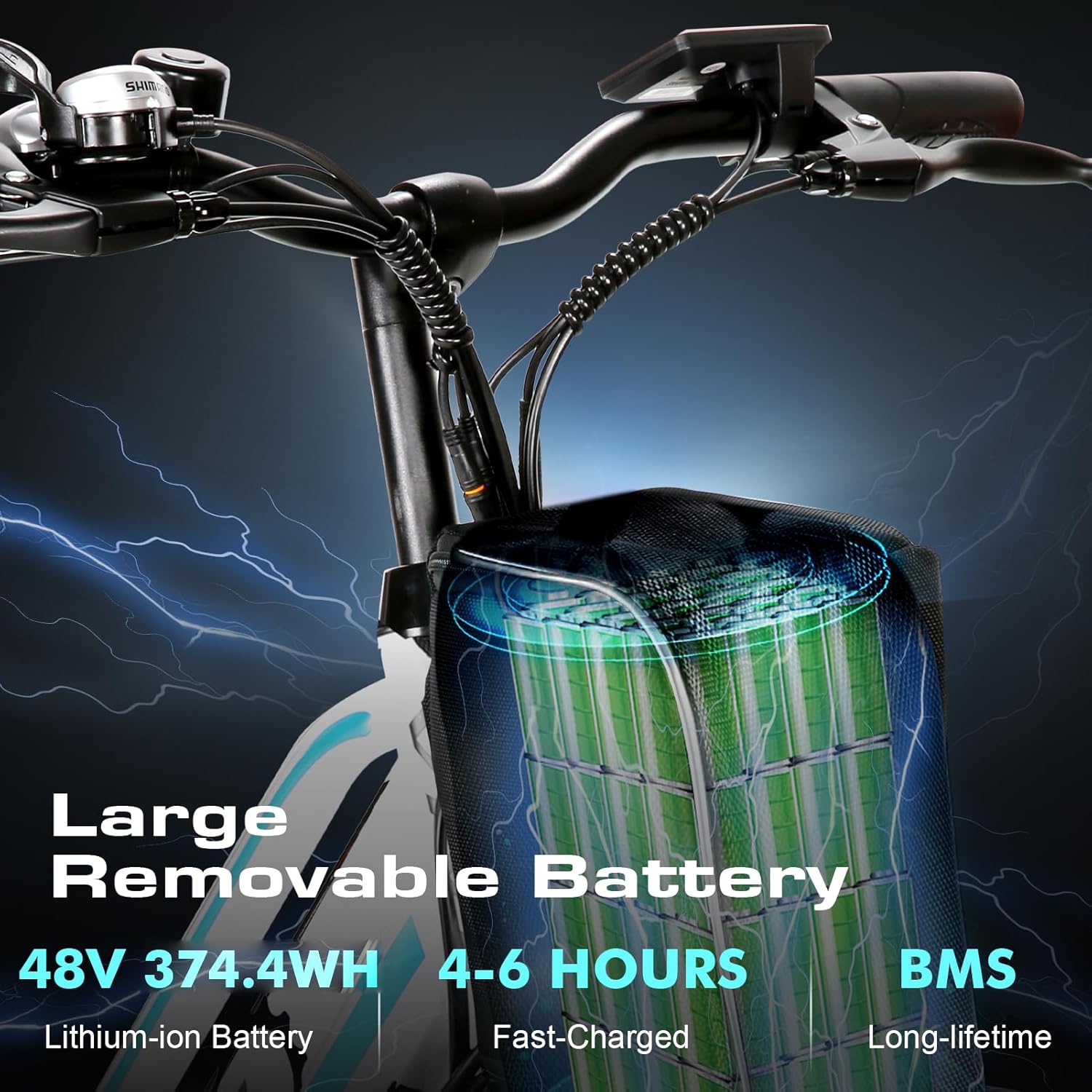 Vivi Electric Bike for Adults with 1000W Peak Motor, 26" Commuter Electric Bike, 22MPH Cruiser Ebikes with 48V Removable Battery, Up to 50 Miles, LCD-Display, 7 Speed, SGS Certified to UL2849