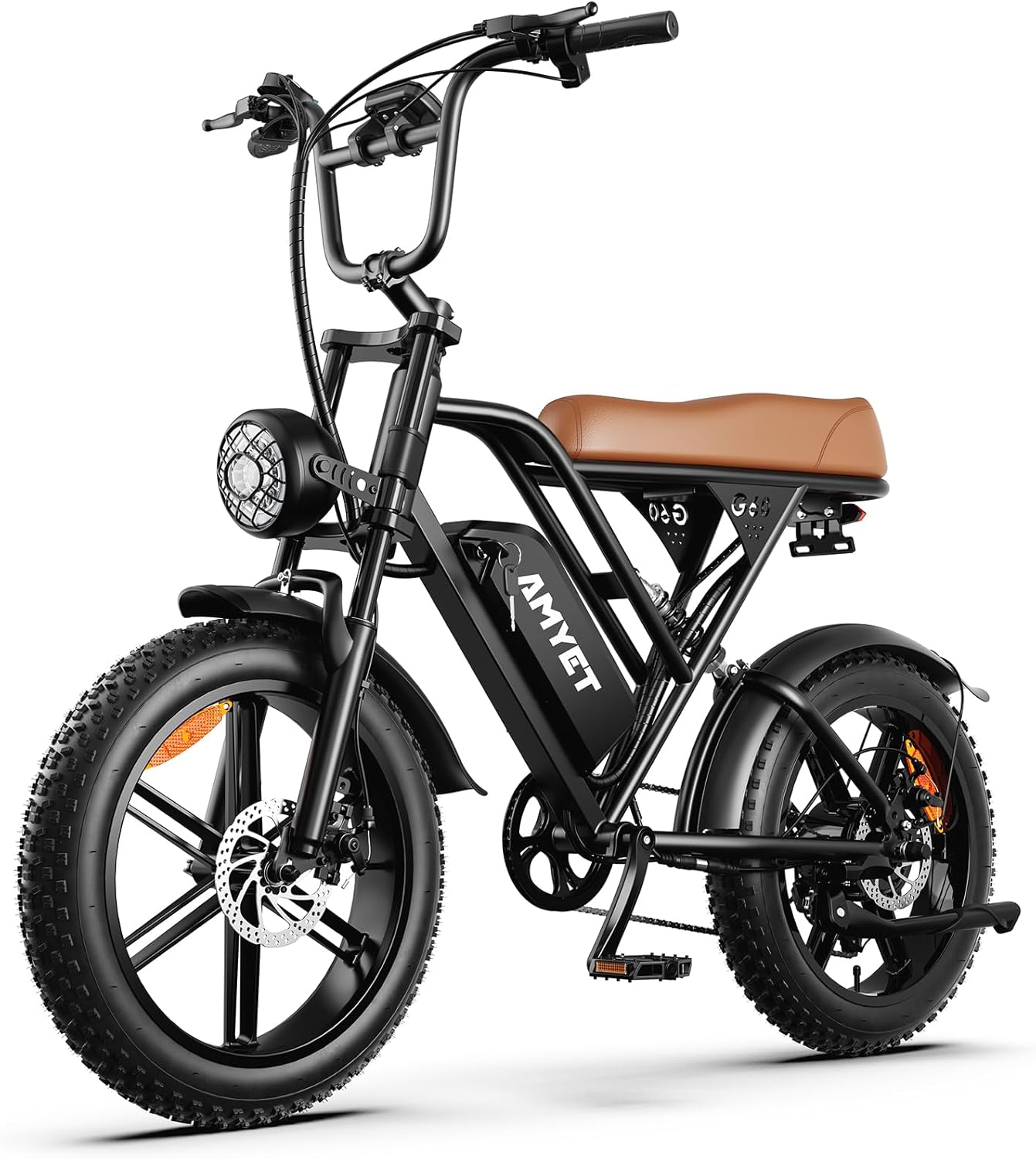 AMYET V9-G60 Peak 1500W Ebike, 48V 20Ah(960WH) Removable Battery, 72Miles &32MPH,20" Fat Tire Dirt Bike,7 Speed Gears,Dual Shock Absorber, Adults Electric Bike for Mountains, Snow, Sand, Road