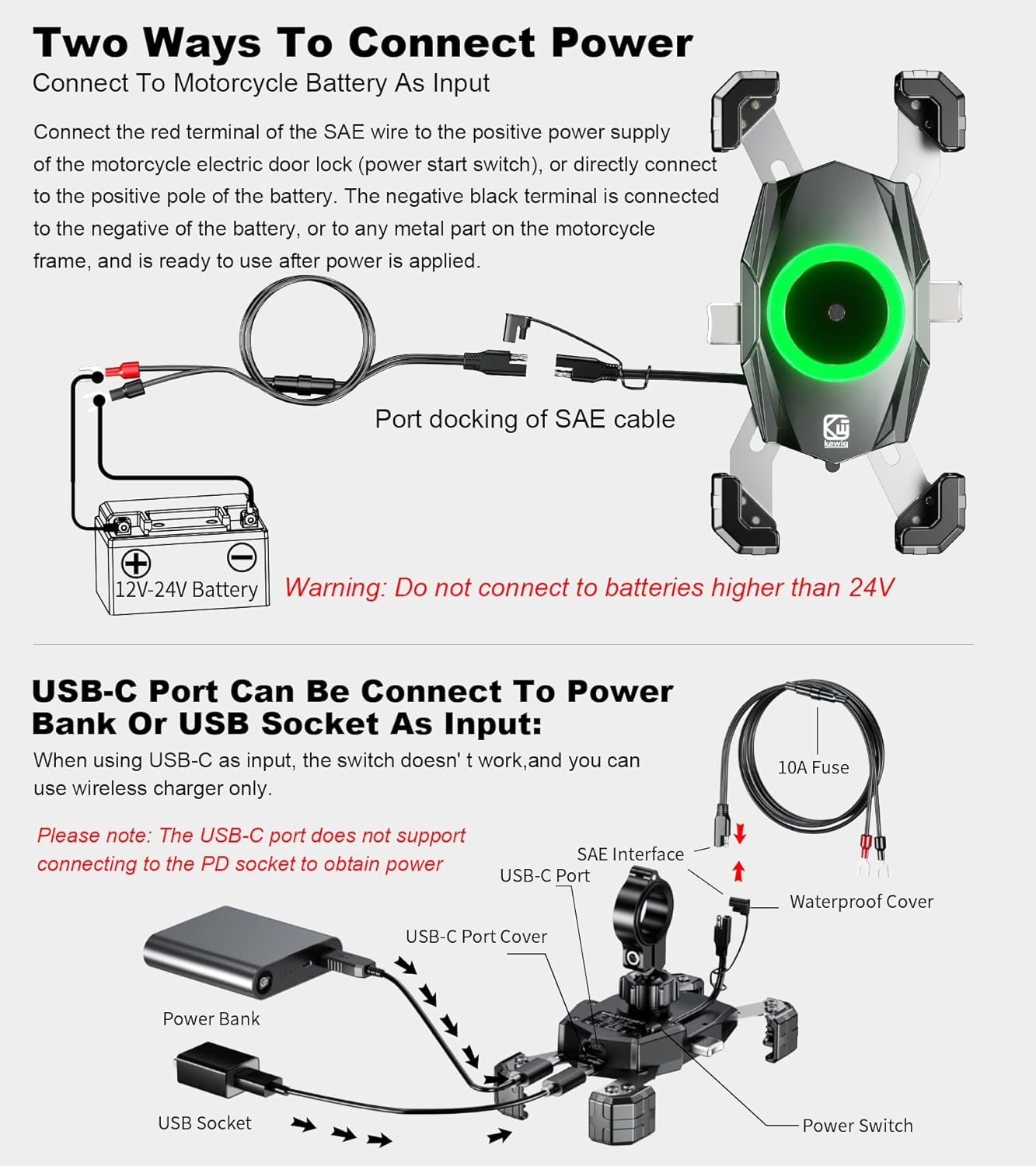 Kewig Motorcycle Phone Mount