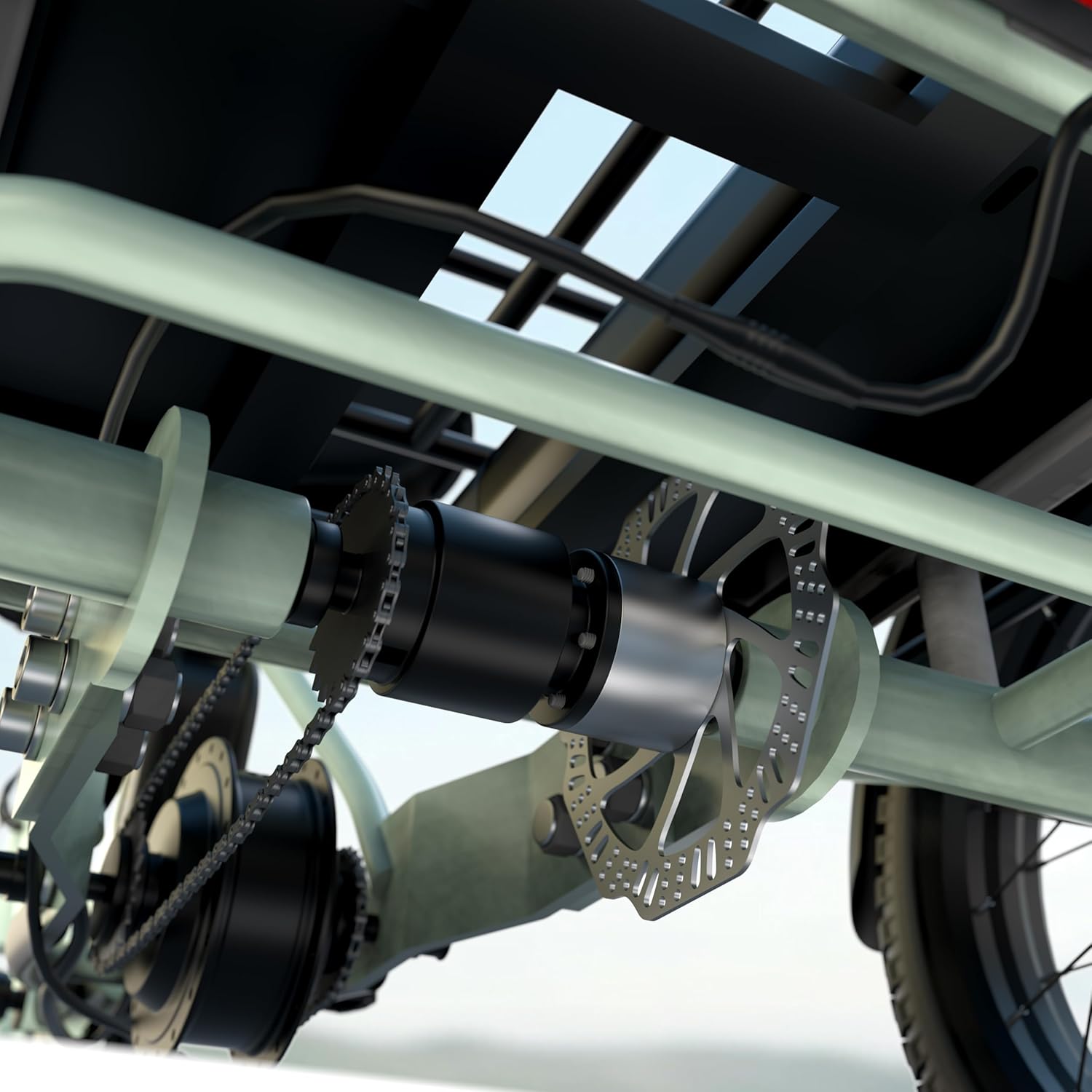 EMOJO Compact Foldable Electric Trike, Long Range 3 Wheels Electric Bicycle with 500W Motor, 48V 14Ah Battery, Built-in Differential