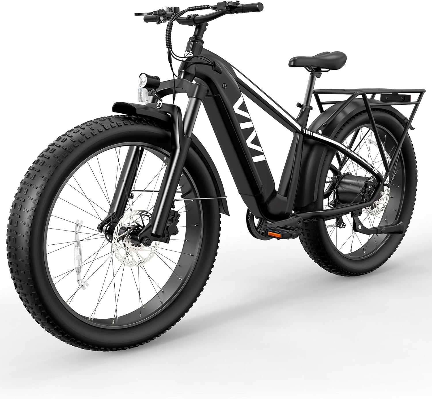 Vivi ACE01 Electric Bike for Adults,26" x 4.0 Fat Tire Ebike,1475W Peak Motor Torque Sensor Electric Mountain Bike,25MPH Electric Bicycle with 48V 15AH Battery,Hydraulic Brake,SGS Certified to UL2849