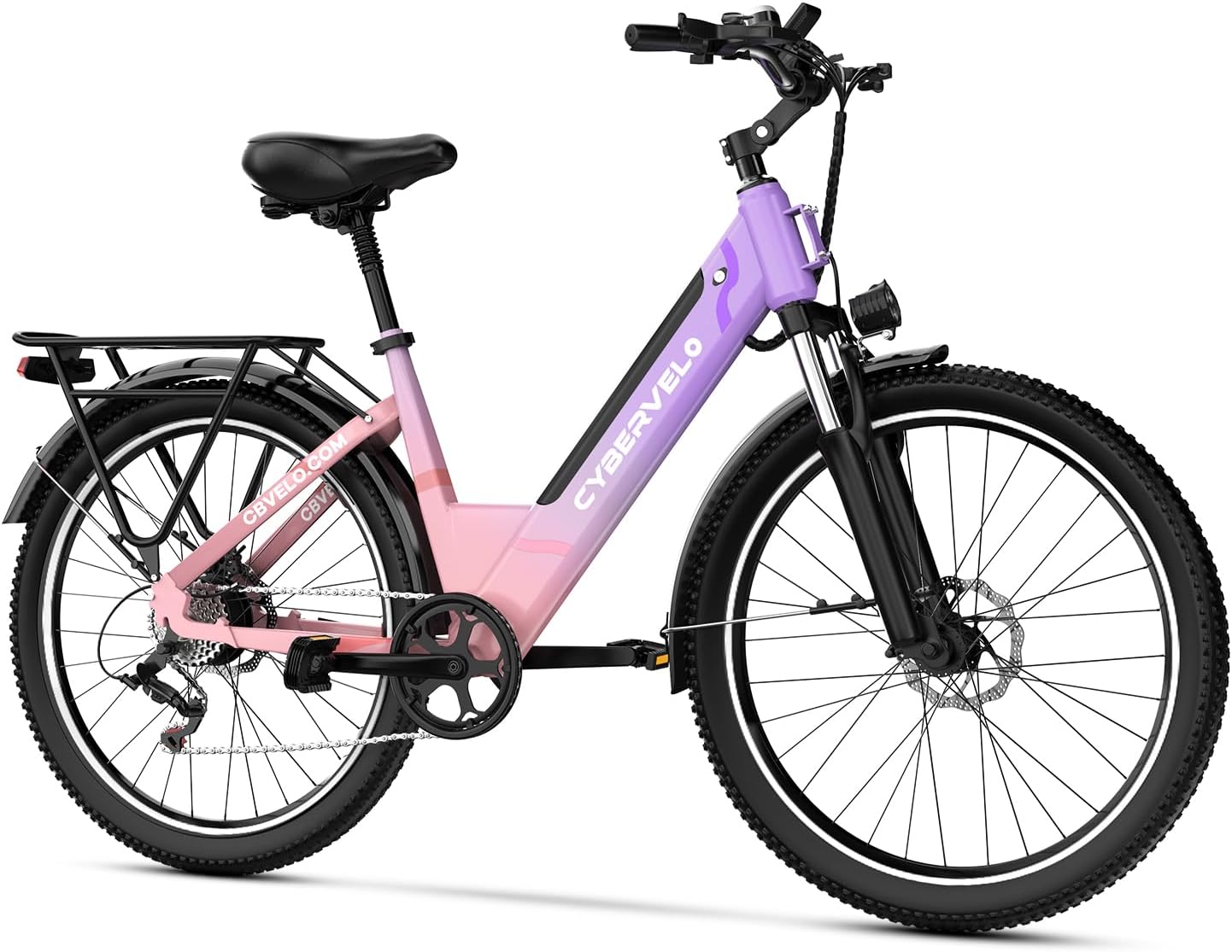 DriftGod 26" Electric Bike for Adults – Powerful 1000W Motor, 48V Removable Battery, 7-Speed, Front Suspension & LCD Display – Commuter and Mountain EBike for Women
