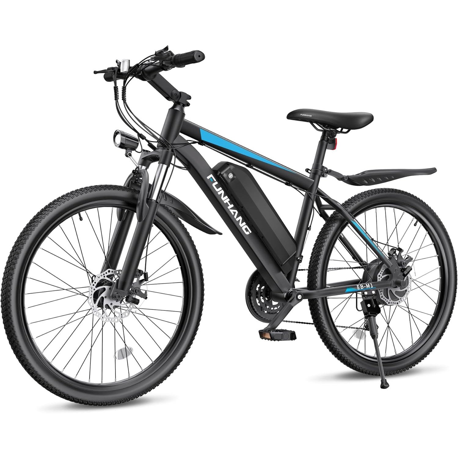 Electric Bike for Adults, 26'' 1000W Peak Ebike, Up to 50 Miles 21.7MPH Electric Mountain Bike with 48V Removable Battery, Adjustable Stem, Lockable Suspension Fork, 21-Speed, UL 2849 Certified
