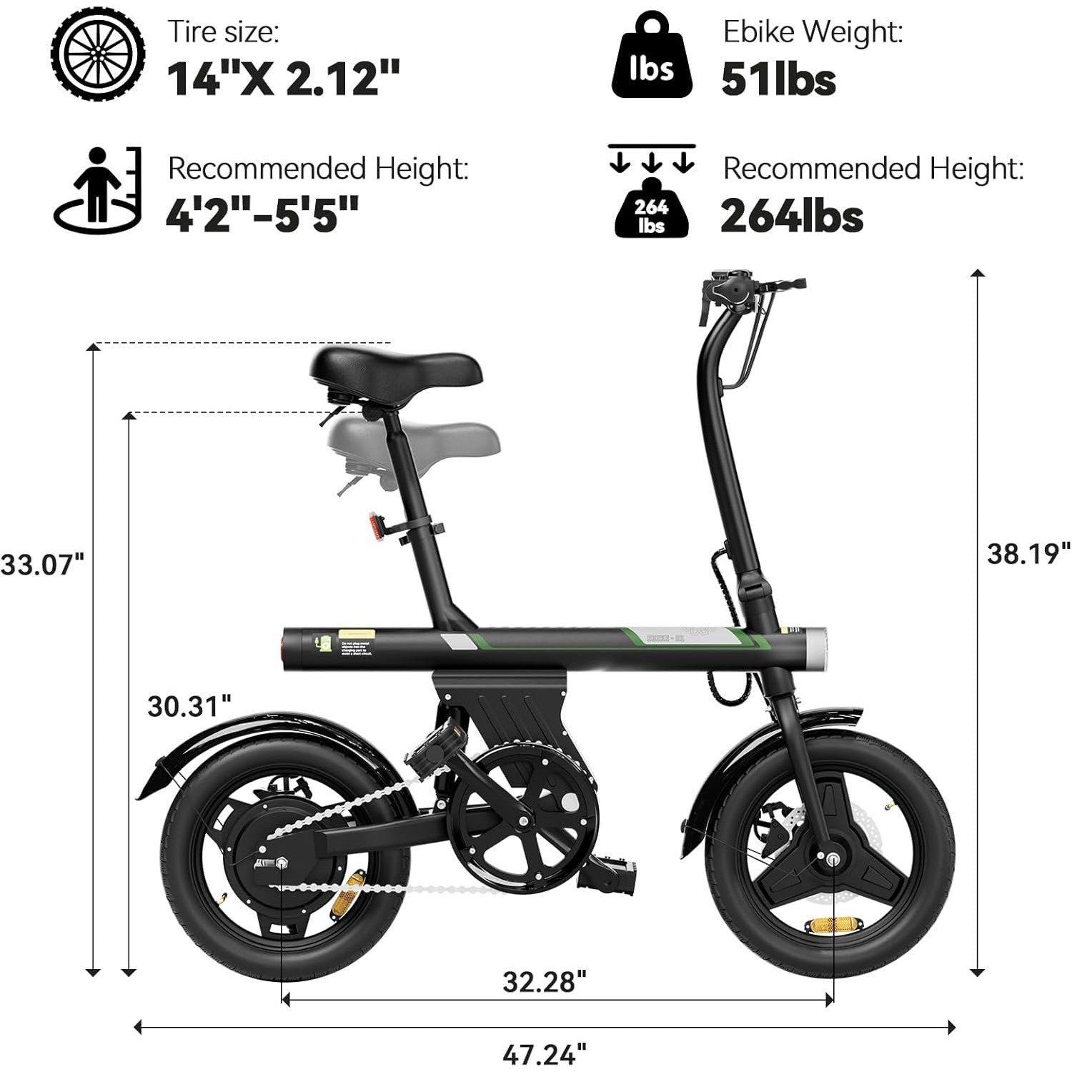 ‎AYOLNY ‎14 inches Electric Bike