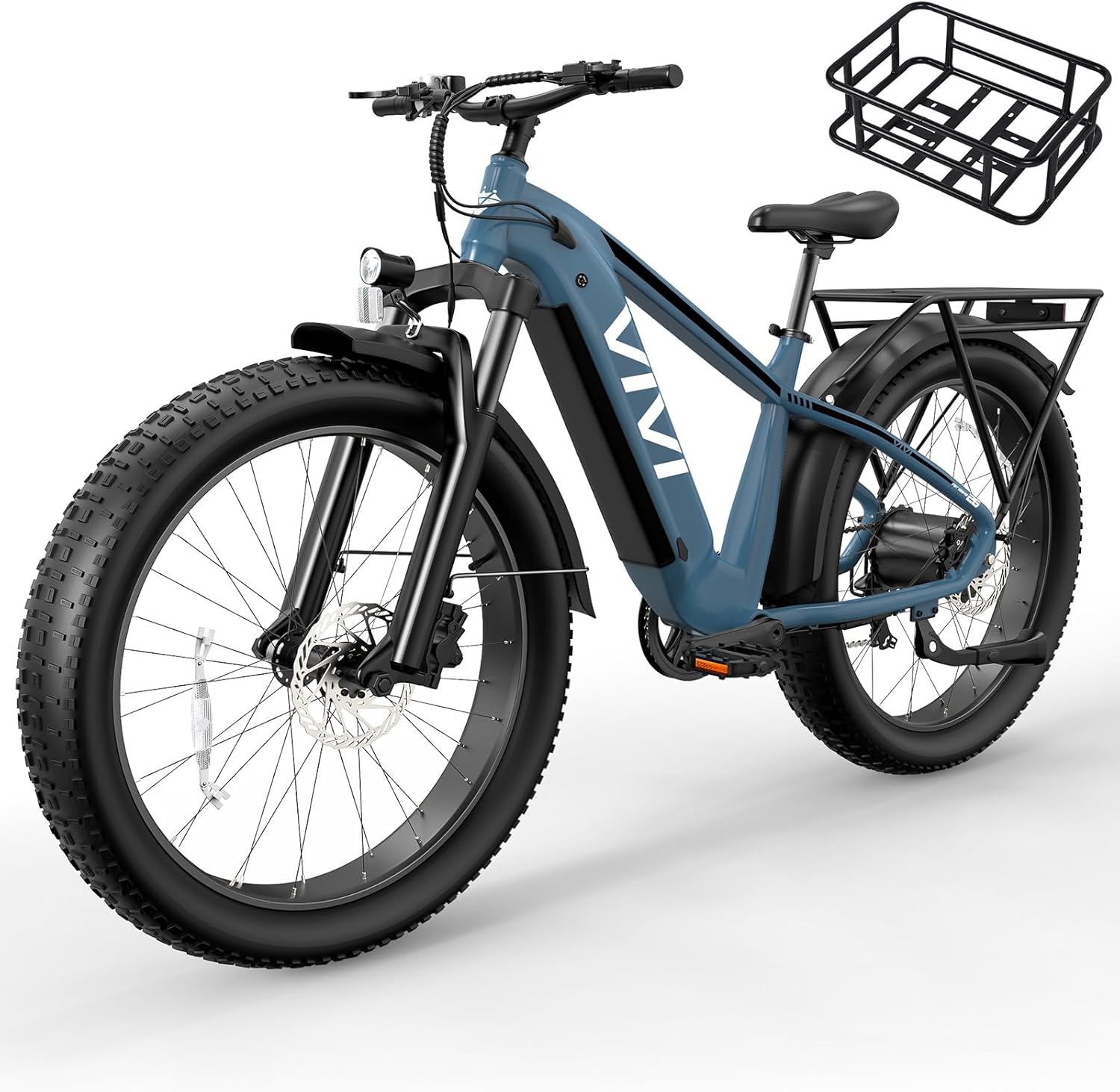 Vivi ACE01 Electric Bike for Adults,26" x 4.0 Fat Tire Ebike,1475W Peak Motor Torque Sensor Electric Mountain Bike,25MPH Electric Bicycle with 48V 15AH Battery,Hydraulic Brake,SGS Certified to UL2849