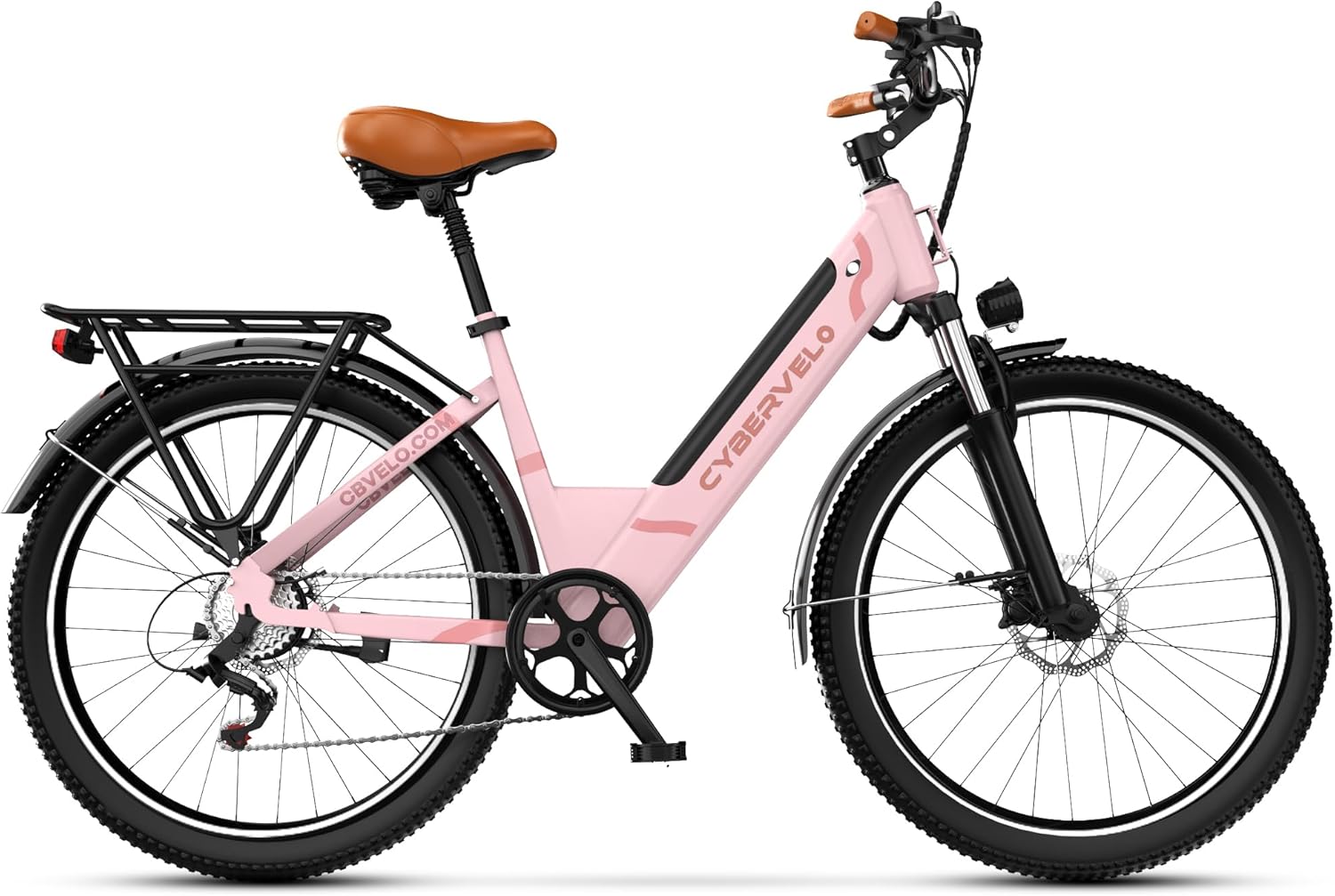 DriftGod 26" Electric Bike for Adults – Powerful 1000W Motor, 48V Removable Battery, 7-Speed, Front Suspension & LCD Display – Commuter and Mountain EBike for Women