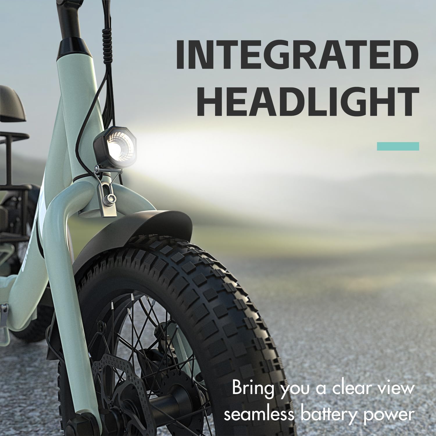 EMOJO Compact Foldable Electric Trike, Long Range 3 Wheels Electric Bicycle with 500W Motor, 48V 14Ah Battery, Built-in Differential