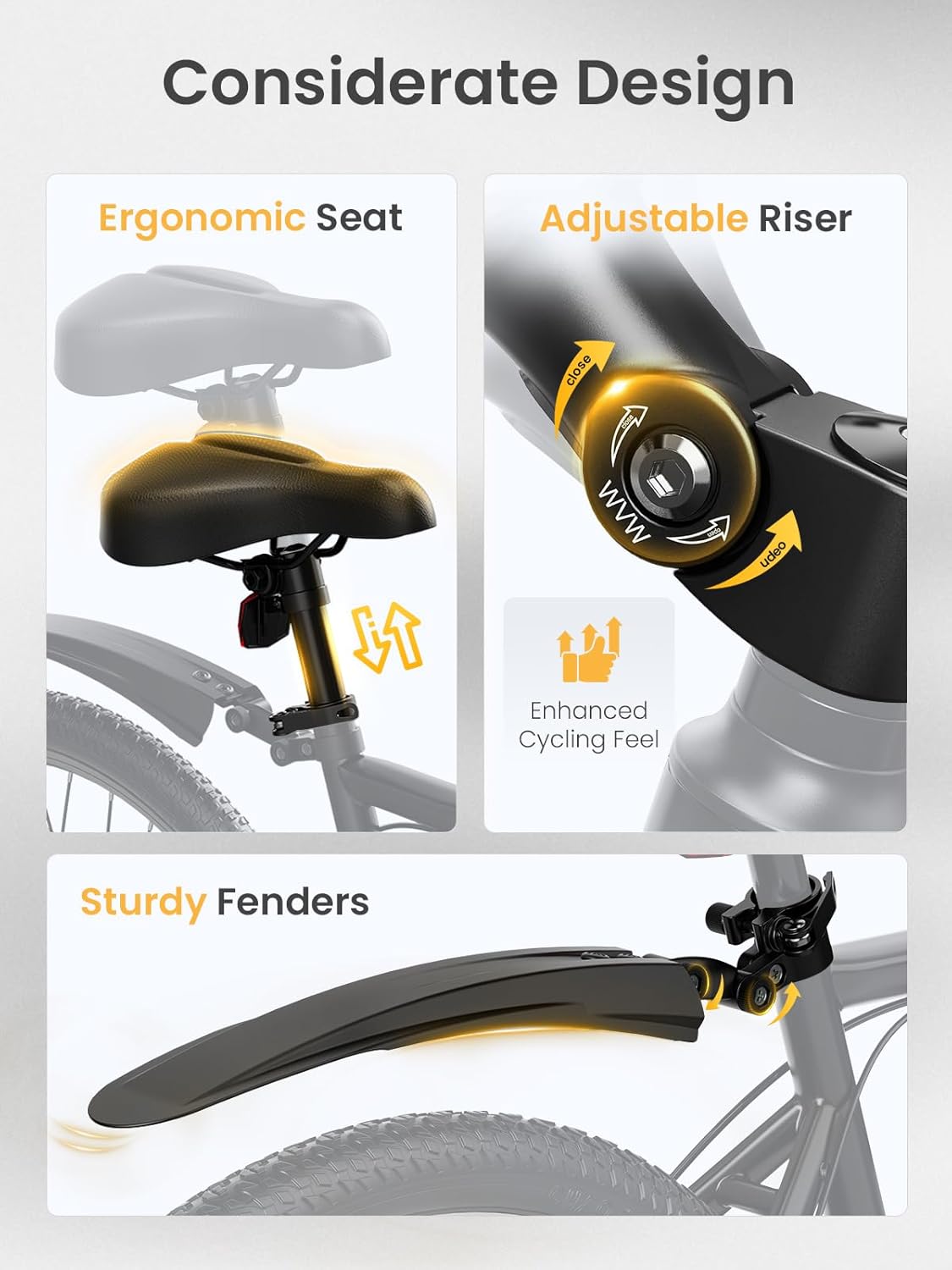 Heybike Electric Bike for Adults, 1200W Peak Brushless Motor, up to 50Miles, 28mph Max Speed Electric Mountain Bike, 480WH Removable Battery Ebike, 27.5'' Tires, 7-Speed and Front Suspension