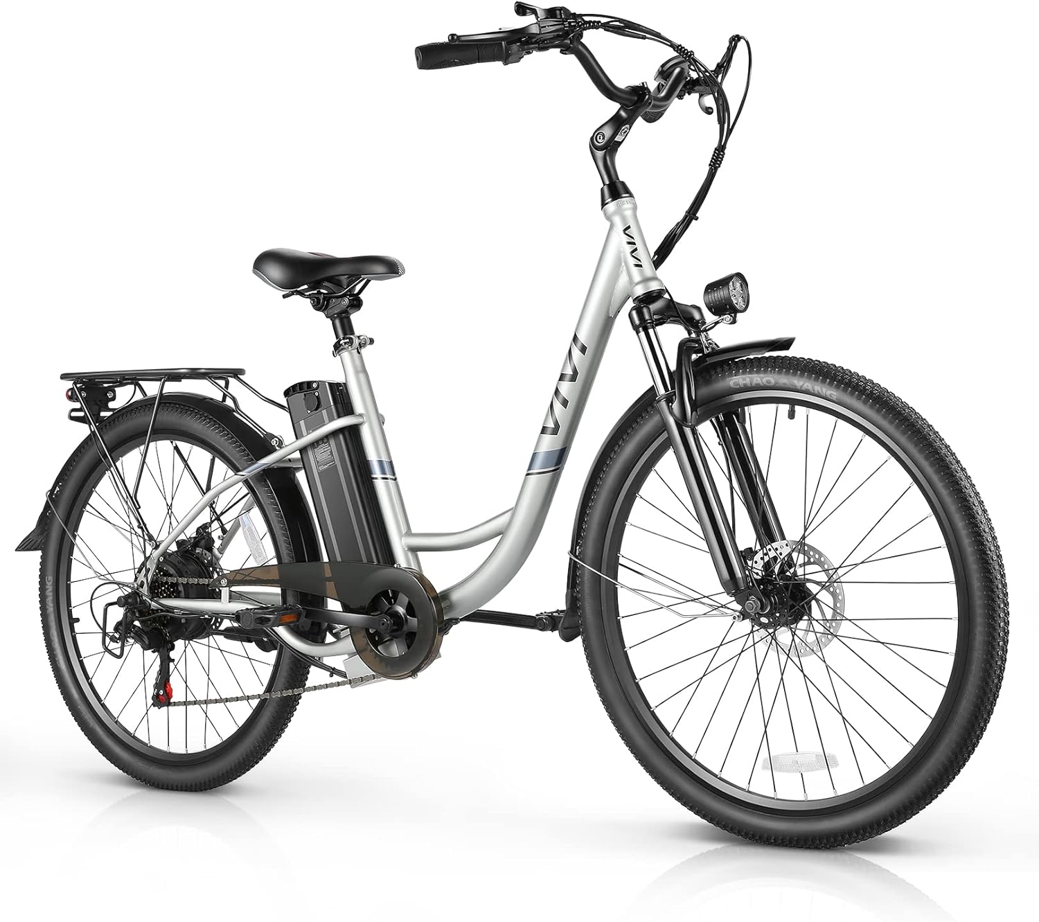 Vivi Electric Bike, 26" Electric Cruiser Bike 1000W Peak Ebike 22MPH Electric Bike for Adults, 48V Removable Battery, Cruise Control, 7 Speed Electric City Commuter Bicycle, SGS Certified to UL2849
