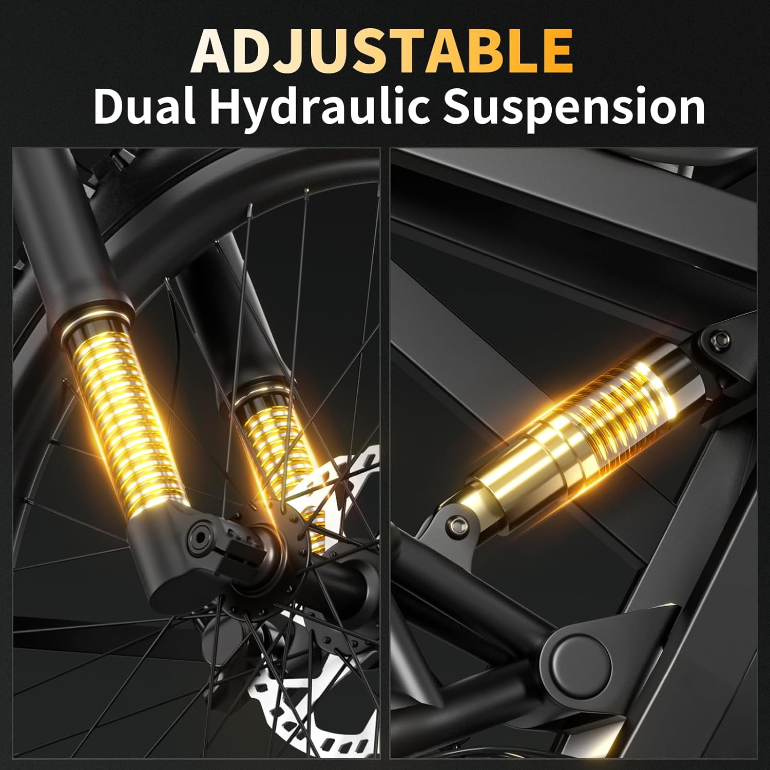 Electric-Dirt-Bike for Adults-Mountain-Motorcycle with 1536Wh Battery 32AH, Max 37 MPH and 80Miles Range E-Bike, Peak 3000W Brushless Motor, 25Inch Fat Tire and Front Fork Suspension