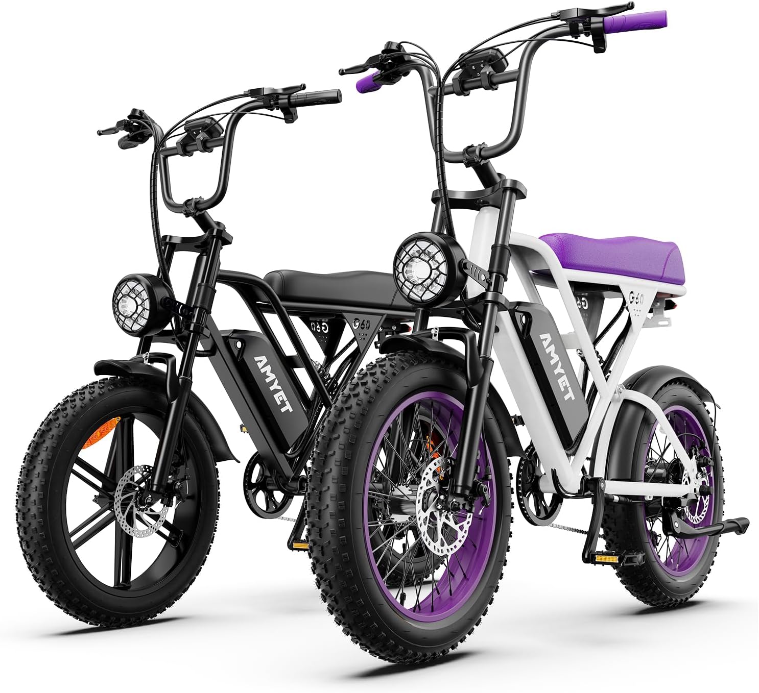 AMYET V9-G60 Peak 1500W Ebike, 48V 20Ah(960WH) Removable Battery, 72Miles &32MPH,20" Fat Tire Dirt Bike,7 Speed Gears,Dual Shock Absorber, Adults Electric Bike for Mountains, Snow, Sand, Road