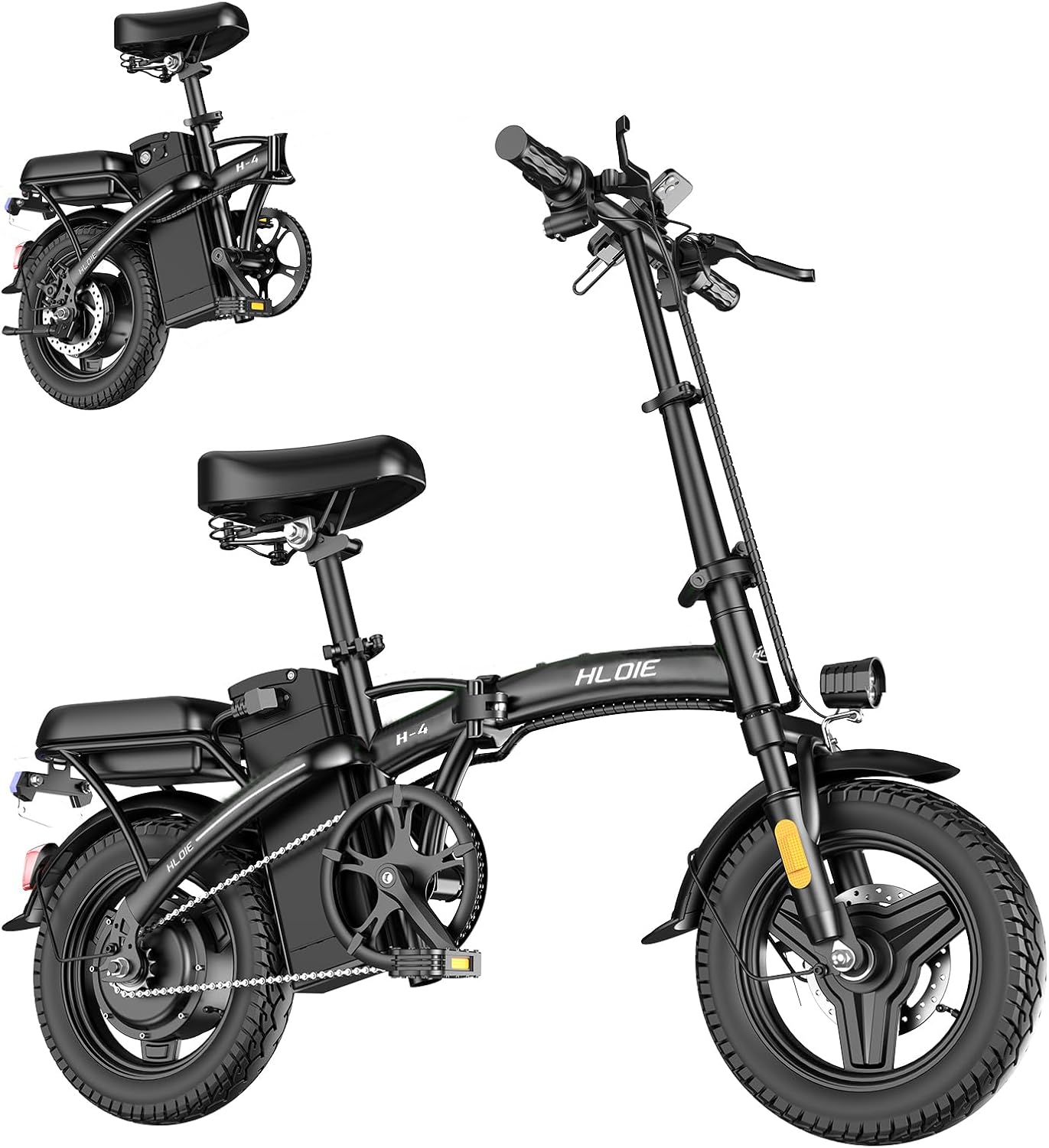 Folding Electric Bike for Adults, 400W (Peak 500W) Motor,23MPH Max Speed Foldable Electric Bicycles,14" Ebike, 48V12AH Battery 35 Miles PAS Range Mini E Bikes for Adults and Teens