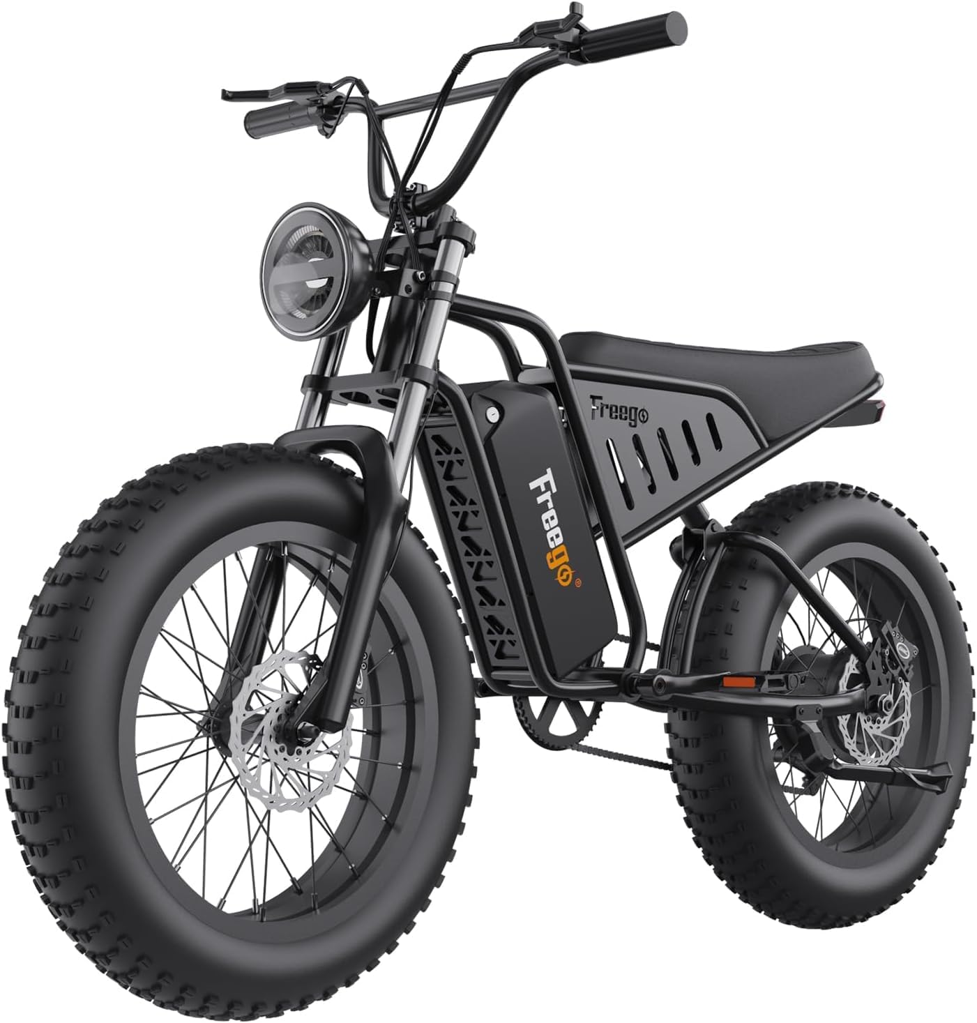 Freego Electric Dirt Bike, Electric Motorcycle for Adults 1400W(Peak) Motor 48V/22.5Ah Removable Battery, 30MPH Electric Motorcycle, 7-Speed, 20" x4 Fat Tires Off-Road Electric Mountain Ebike Bike