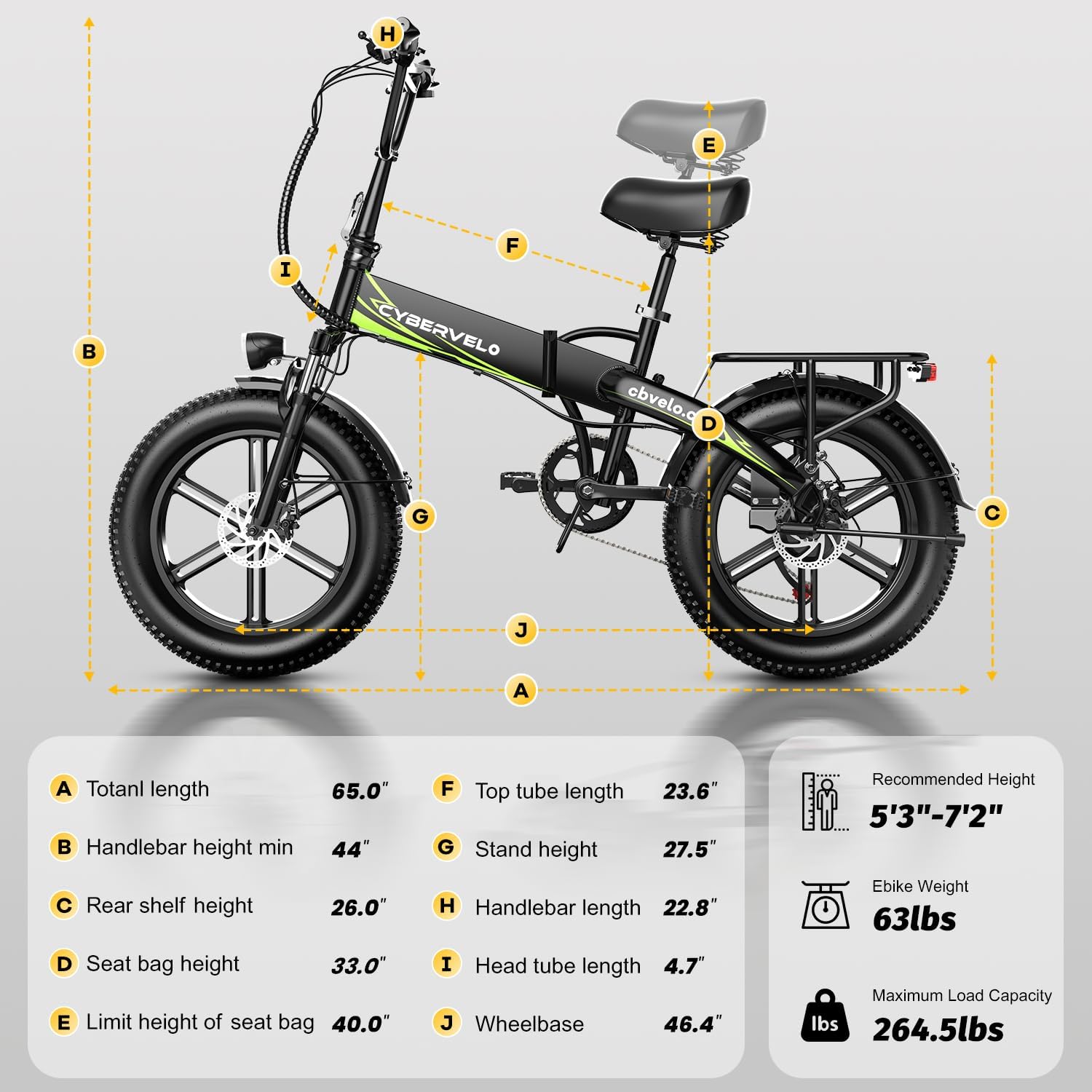 1000W Folding Electric Bike, 48V 20.8AH Large Removable Battery E-Bike, 30+MPH, 80 Miles Max Range, 20" Fat Tire Electric Bike for Adults, Adult Electric Bicycles for Commute