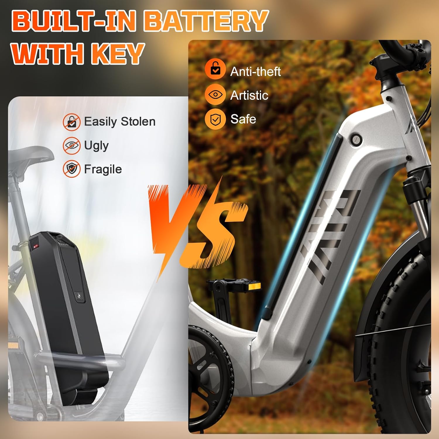 TST Electric Bike for Adults, 1500W Peak Motor Ebike with 48V 15Ah Removable Battery 28 MPH 60 Miles Fat Tire Cargo E Bike, Rear Rack, Basket, 7 Speed, 20" Step-Thru Cargo Ebike