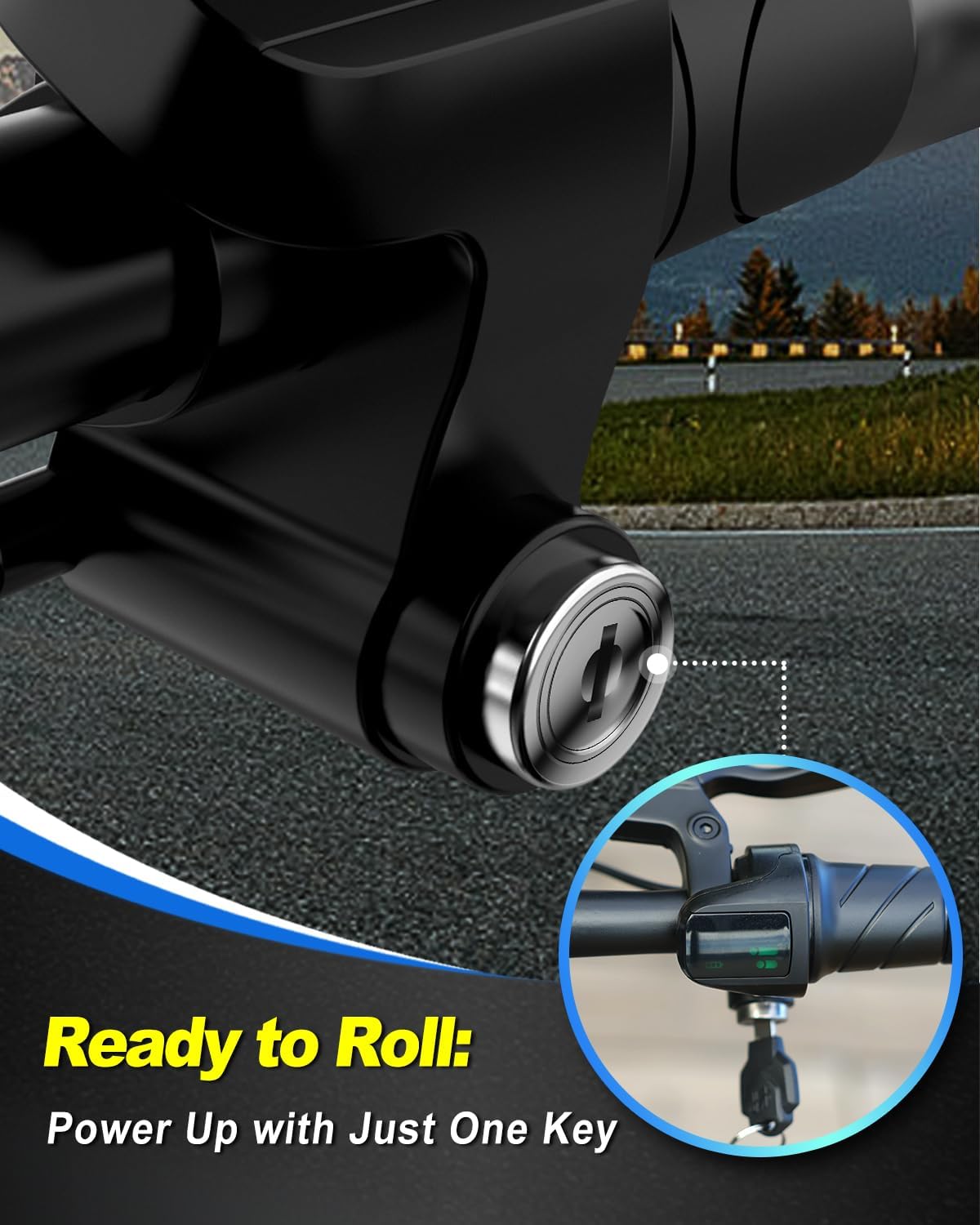 Electric Scooter with Seat ZD06, 800W Peak Motor, 20 Mile Range & 15.5 Mph, Key Start, Foldable E-Scooter with Carry Basket for Pets & Cargo, Electrically-Powered Motor Scooters