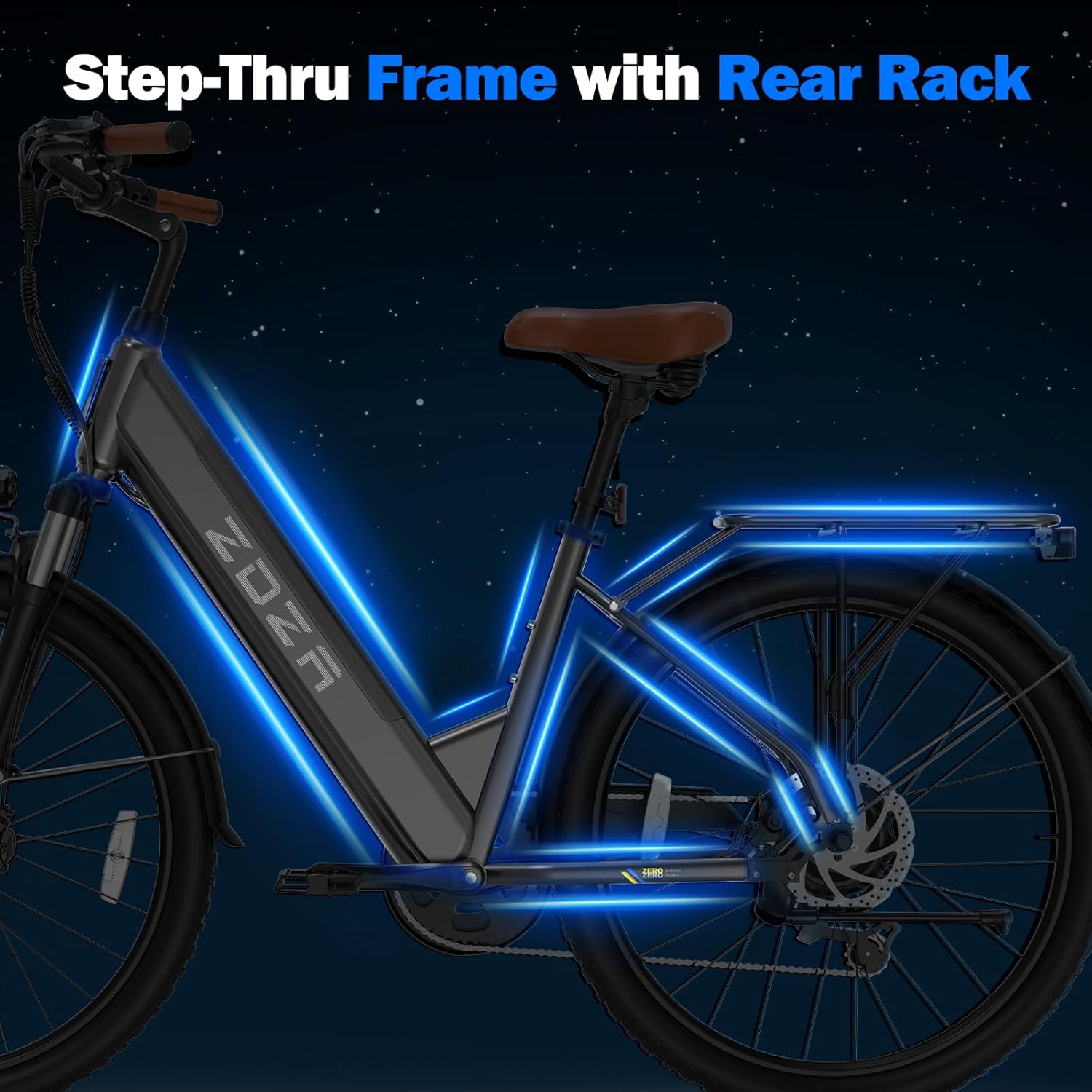 Electric Bike for Adults 26'', 1200W Peak Motor, 65 Miles Max Range E Bike for Adults with 7-Speed, 48V Removable Battery, Front Suspension, Adult Electric Bicycle for Commute Beach Snow