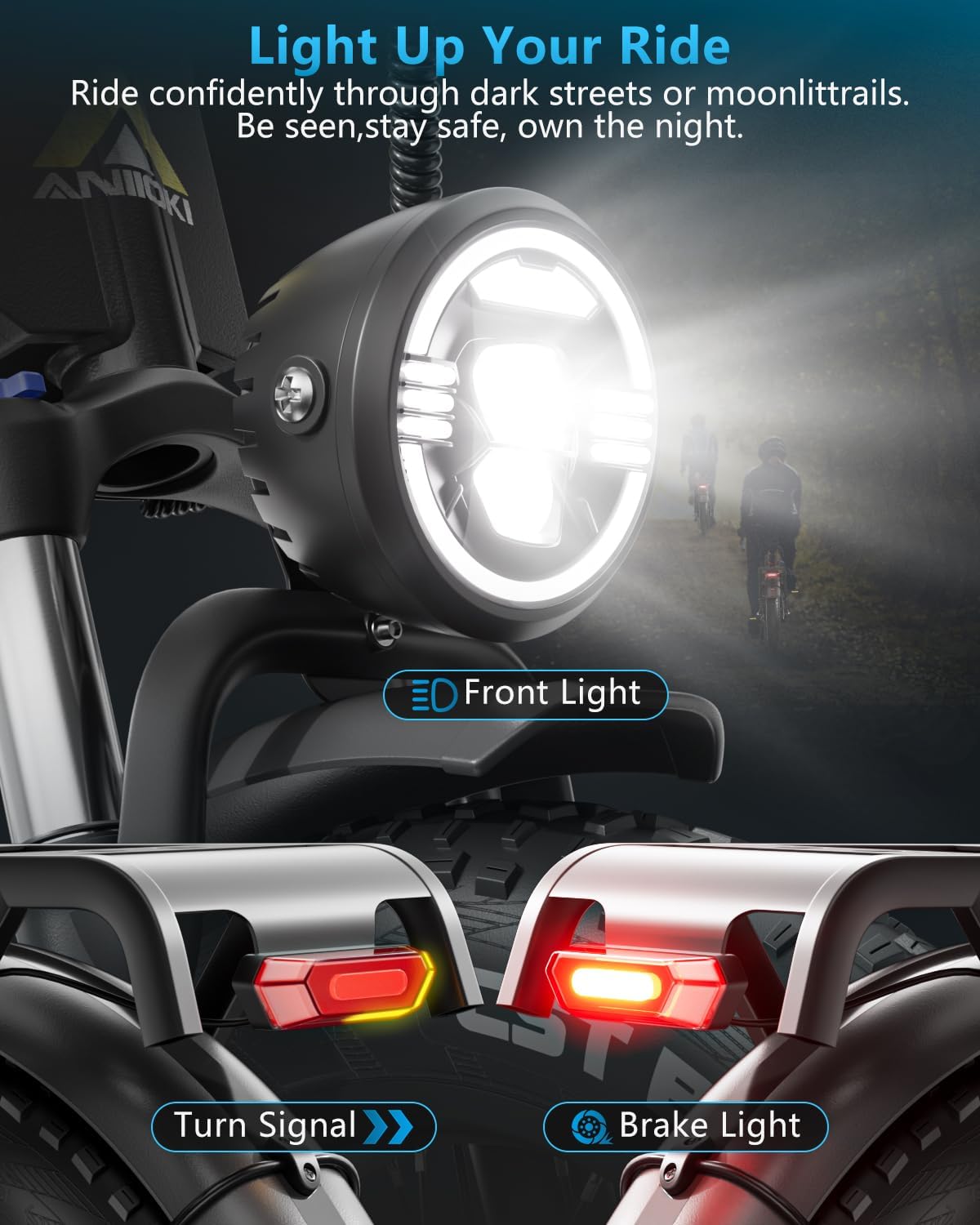 ANIIOKI A8 PRO MAX Electric Bike for Adults｜60/70Ah High-Capacity Battery Ebike｜200Miles Long Range Electric Bike｜Premium Adult ebikes with Powerful Performance