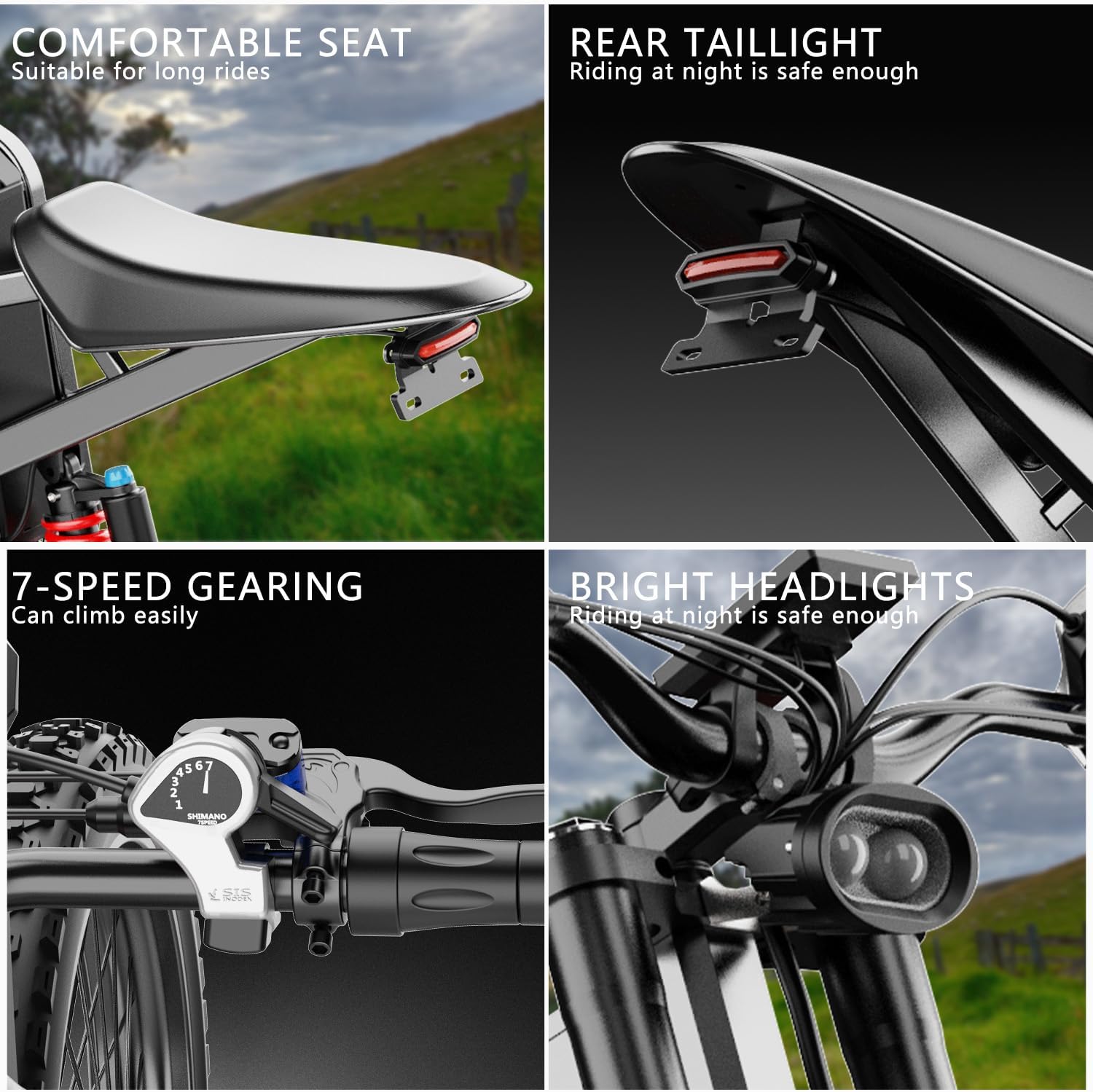 Freego X2 Electric Motorcycle for Adults, Electric Dirt Bike for Teen 6000W Motor 1800wh Removable Battery, 50Mph/7Speed Electric Mountain Bicycle, 19" x2" Tire Full Suspension Full Hydraulic Brake