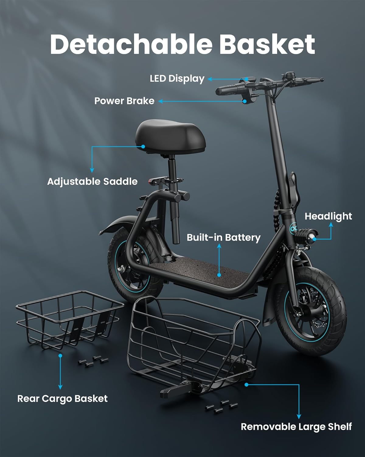 Gyroor ‎C1S Adults Electric Scooter