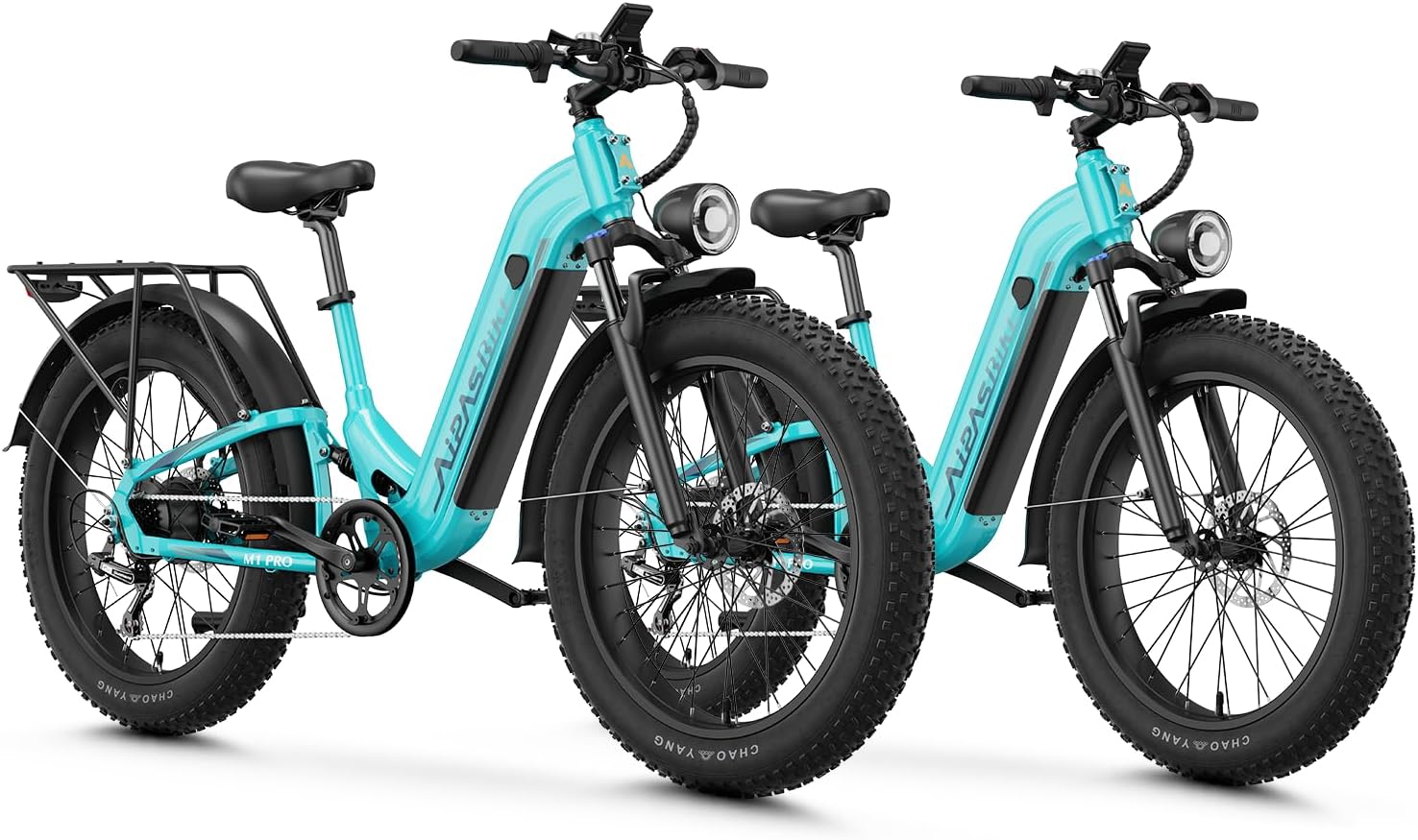 Aipas M1 Pro Electric Bike, 1800W Peak Motor Electric Bike for Adults, 48V 17.5Ah, 26'' x 4.0'' Fat Tire Electric Mountain Bike, Ebike with 85 Miles, 36MPH, 7 Speed 110Nm and Dual Suspension