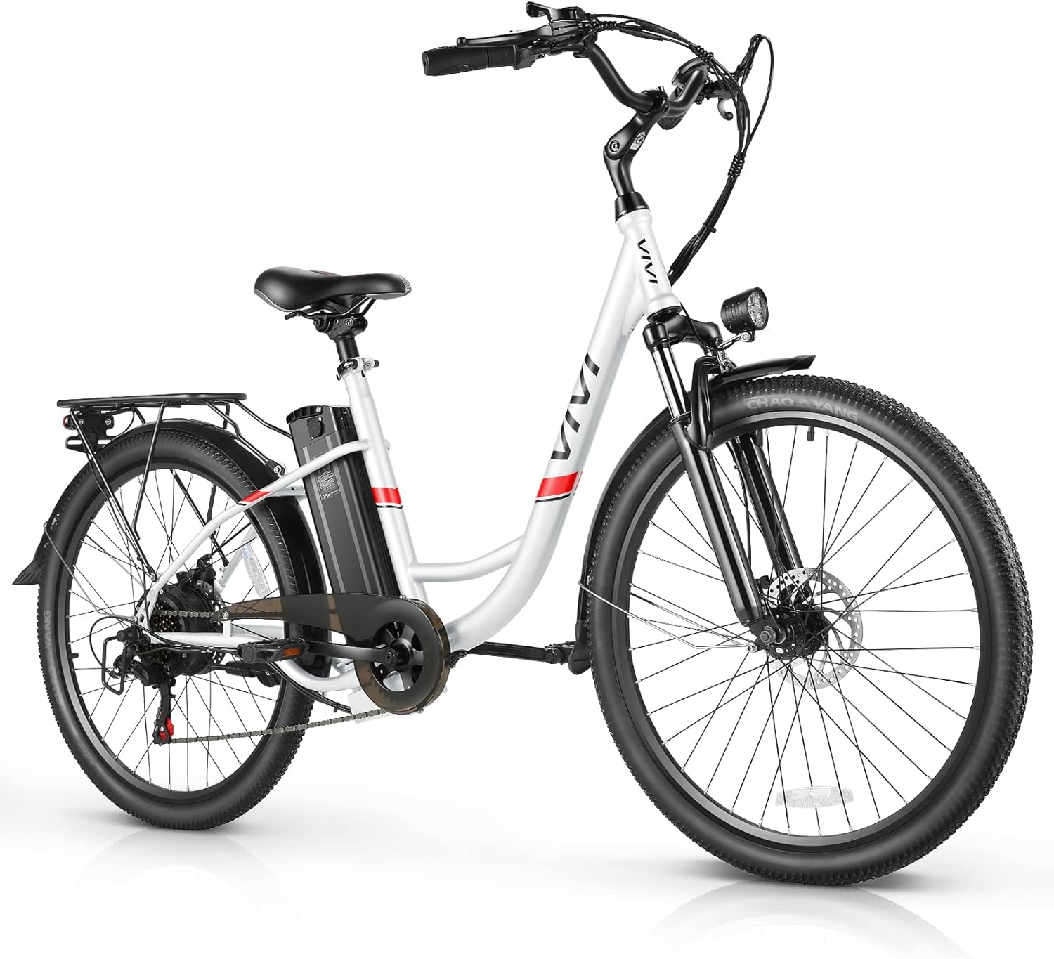Vivi Electric Bike, 26" Electric Cruiser Bike 1000W Peak Ebike 22MPH Electric Bike for Adults, 48V Removable Battery, Cruise Control, 7 Speed Electric City Commuter Bicycle, SGS Certified to UL2849