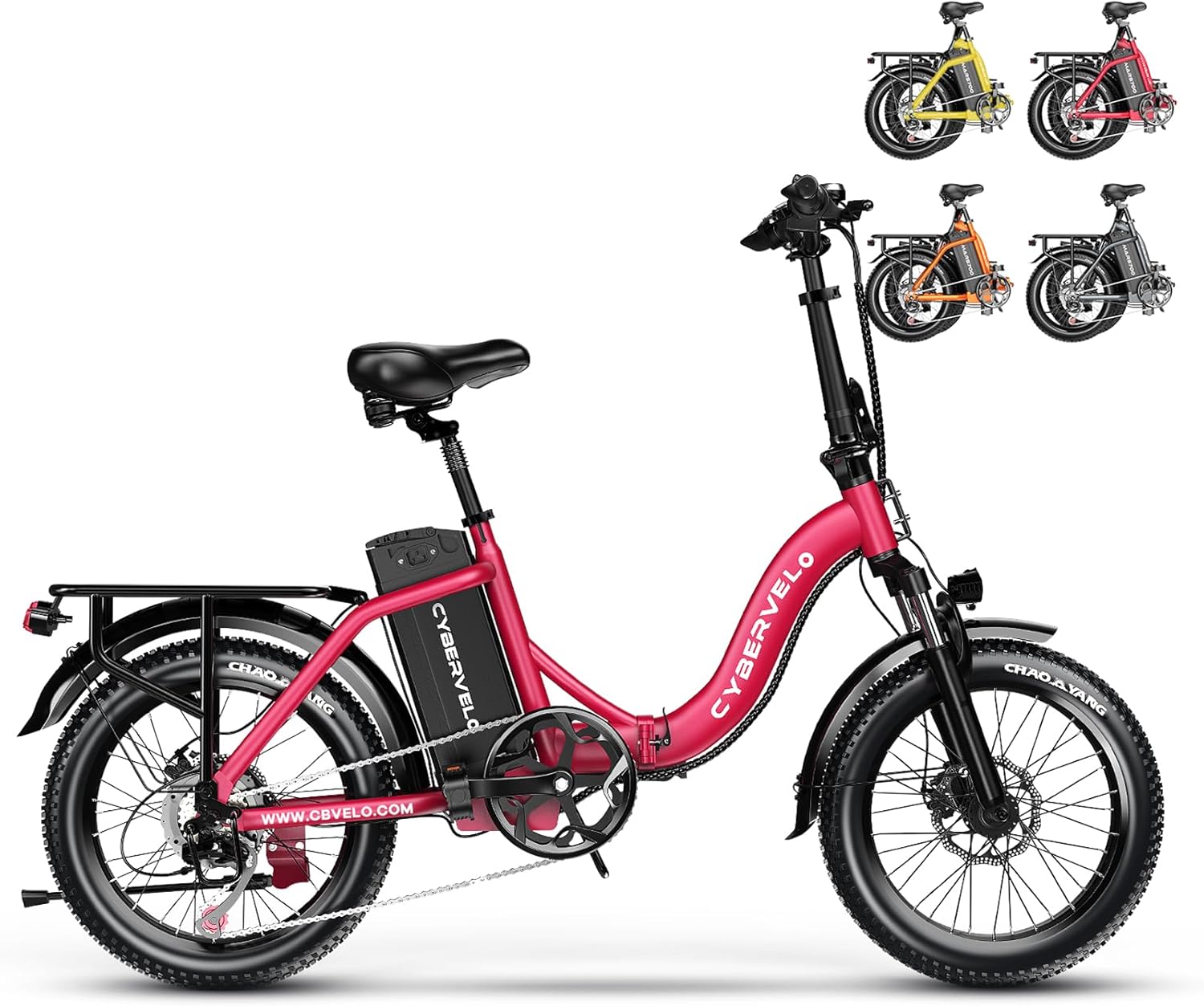 1000W Folding Electric Bike, 48V 20.8AH Large Removable Battery E-Bike, 30+MPH, 80 Miles Max Range, 20" Fat Tire Electric Bike for Adults, Adult Electric Bicycles for Commute