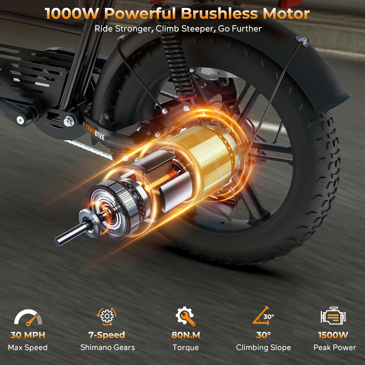 T73 Series Electric Bike for Adults,1000W/1500W/3000W Motor,30/33/37.5MPH 34-120 Miles,48V15.6/41.6 AH Electric Bikes,20 * 4 Fat Tire Ebike Hydraulic Brake Full Suspension Off-Road Riding