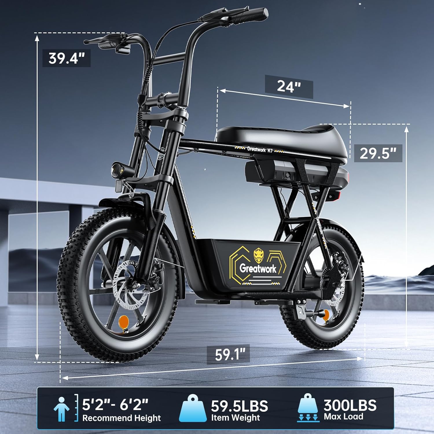 GREATWORK Peak 1200W/1500W Electric Scooter