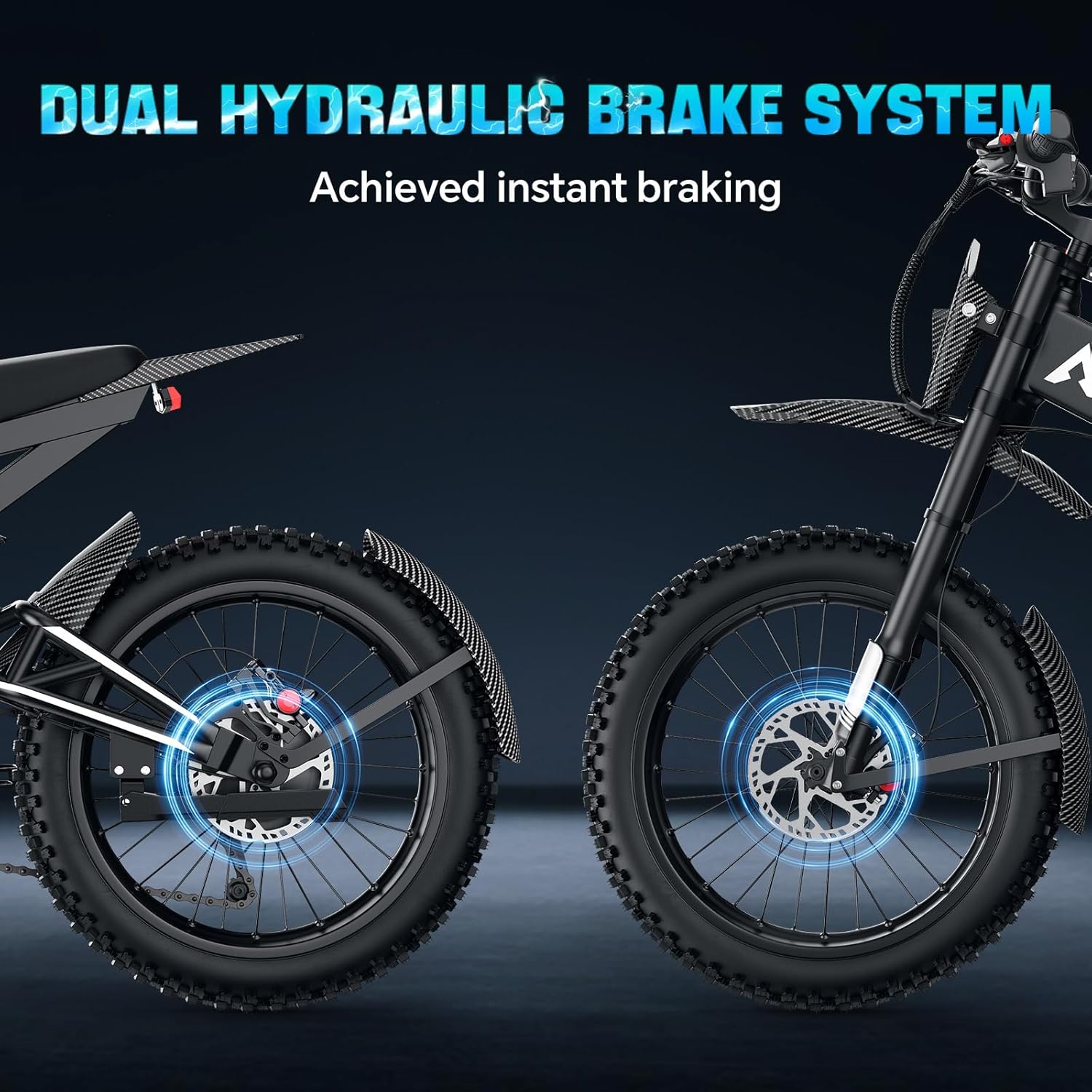 Electric-Dirt-Bike for Adults with Peak-3000W Brushless Motor and 48V 32AH Battery Max 37MPH and 80Miles, Adult Electric-Mountain-E-Bike Motorcycle with Fat Tire for Snow, Sand and Commuting