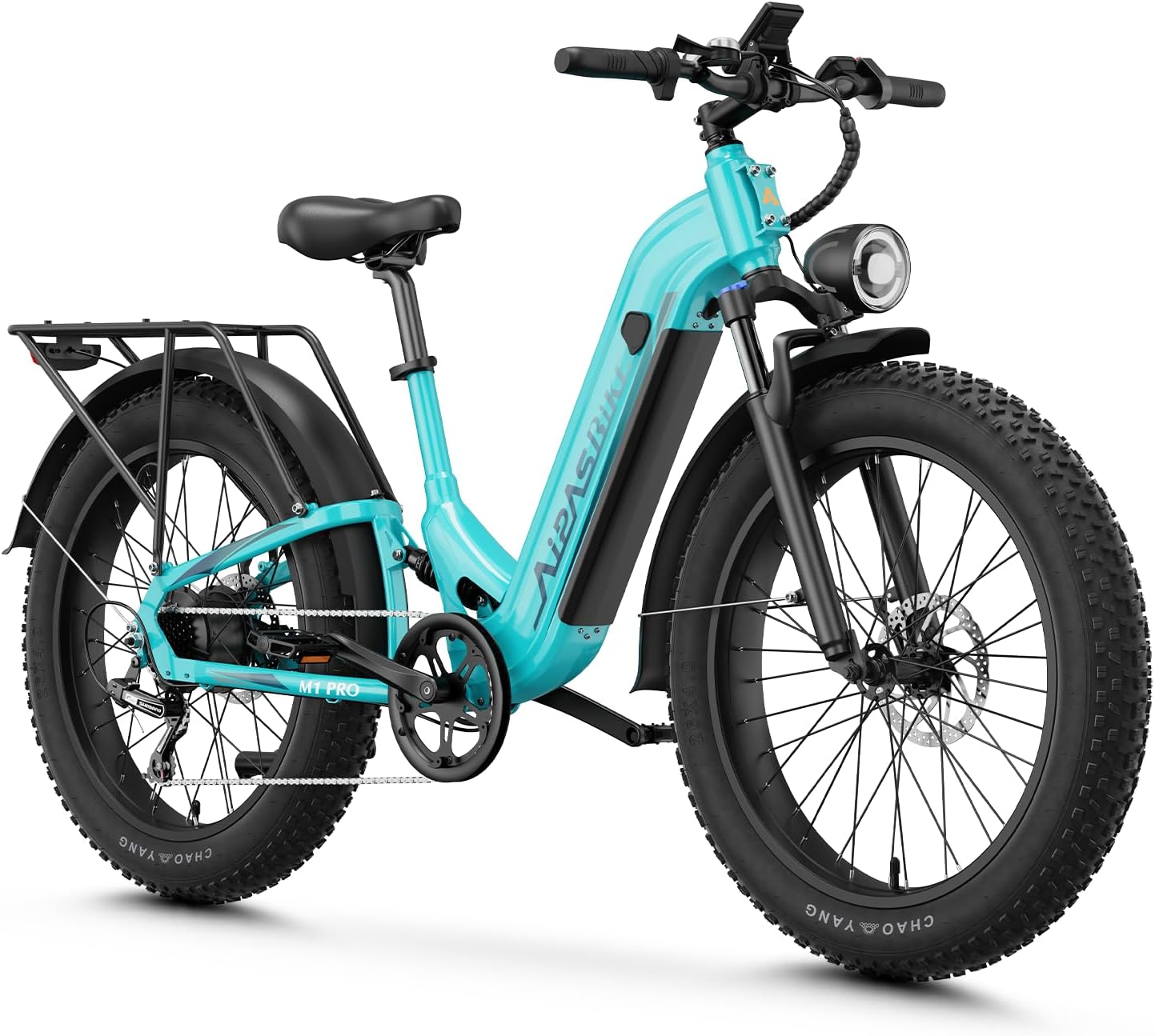 Aipas M1 Pro Electric Bike, 1800W Peak Motor Electric Bike for Adults, 48V 17.5Ah, 26'' x 4.0'' Fat Tire Electric Mountain Bike, Ebike with 85 Miles, 36MPH, 7 Speed 110Nm and Dual Suspension
