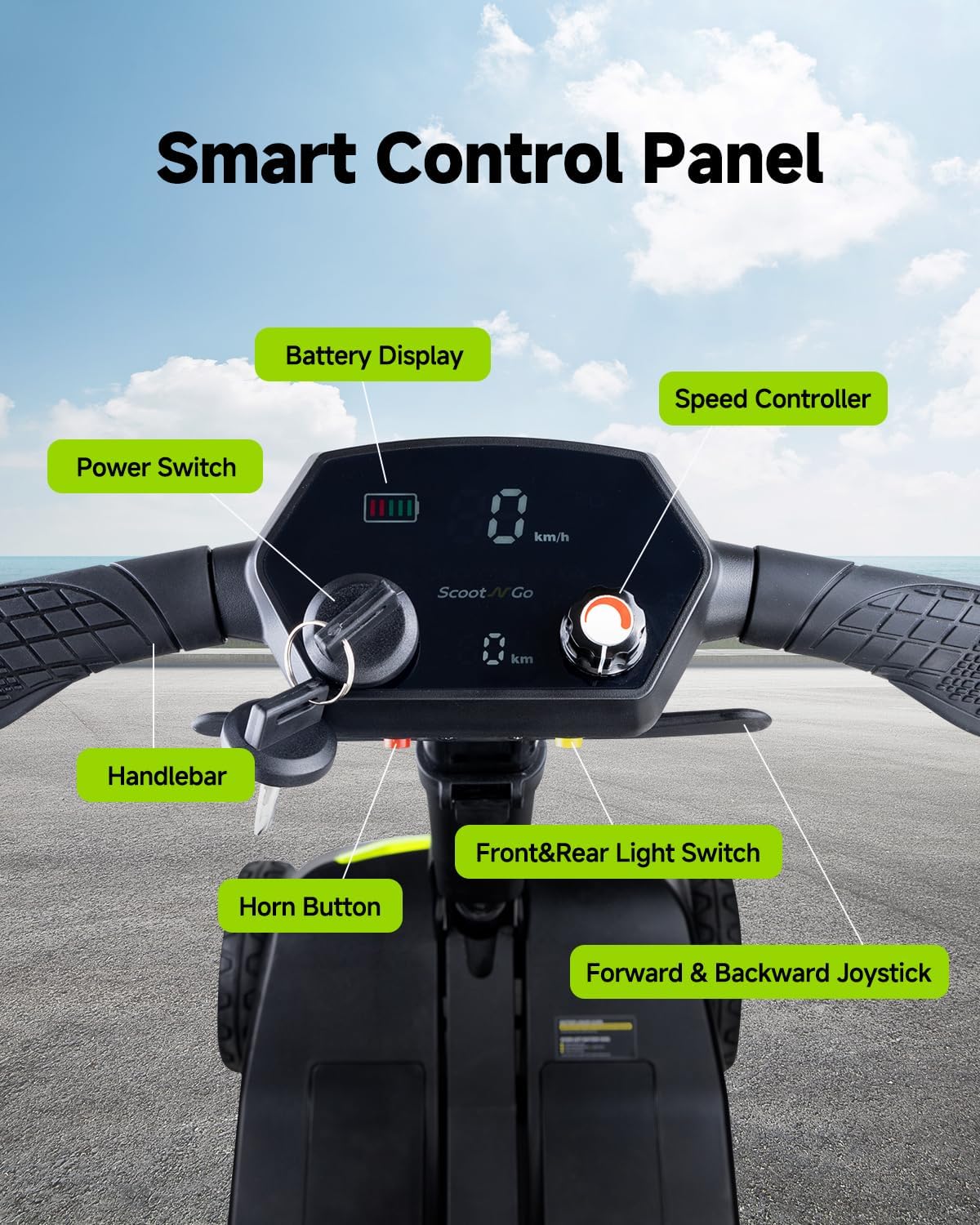 SCOOTNGO 4 Wheel Mobility Scooter