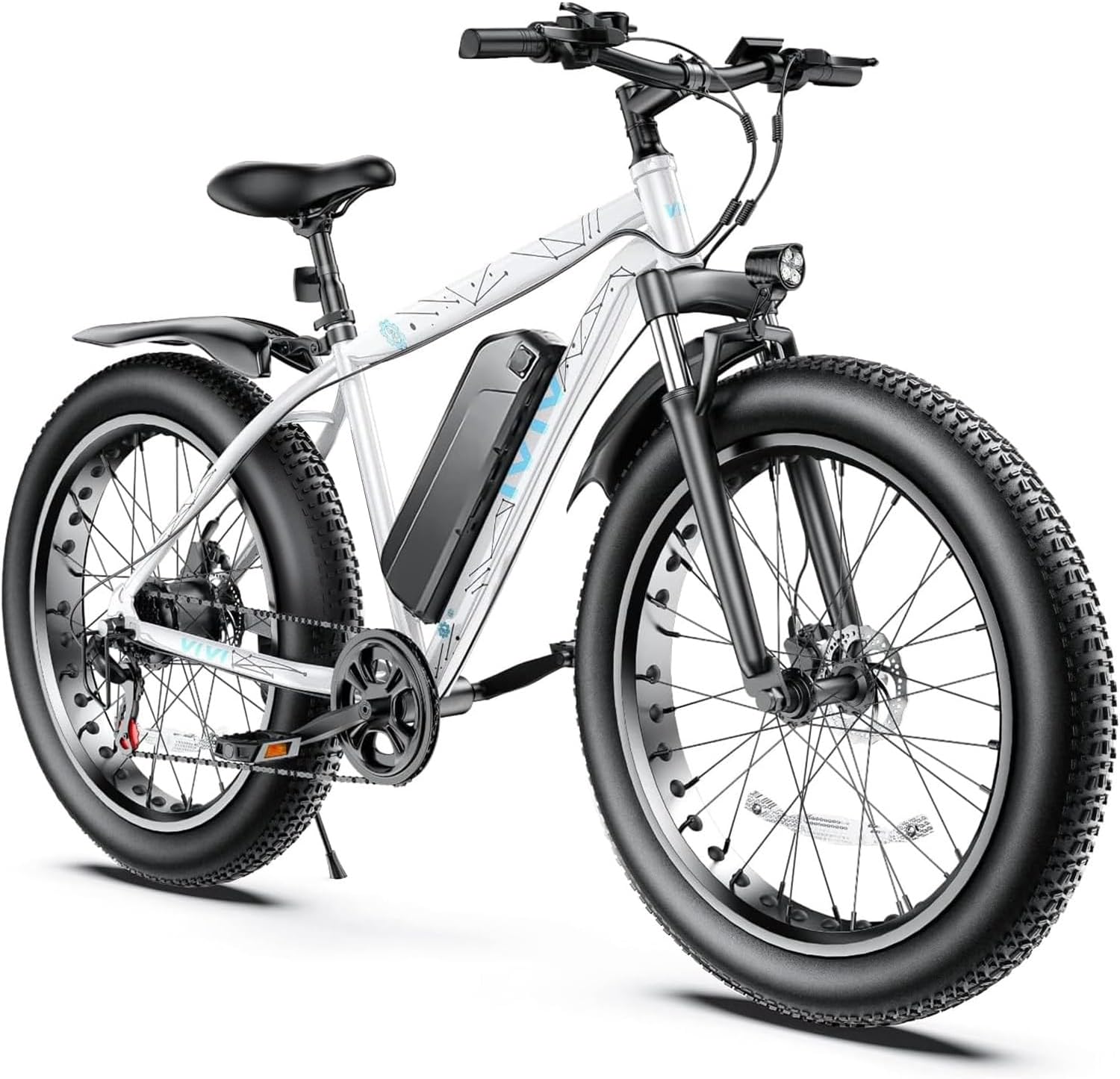 Vivi Electric Bike 26" x 4.0 Fat Tire Electric Bicycle, Peak 1000W Electric Mountain Bike, 25MPH Ebikes for Adults with 48V 13AH Removable Lithium-Ion Battery, Up to 60 Miles,SGS Certified to UL2849