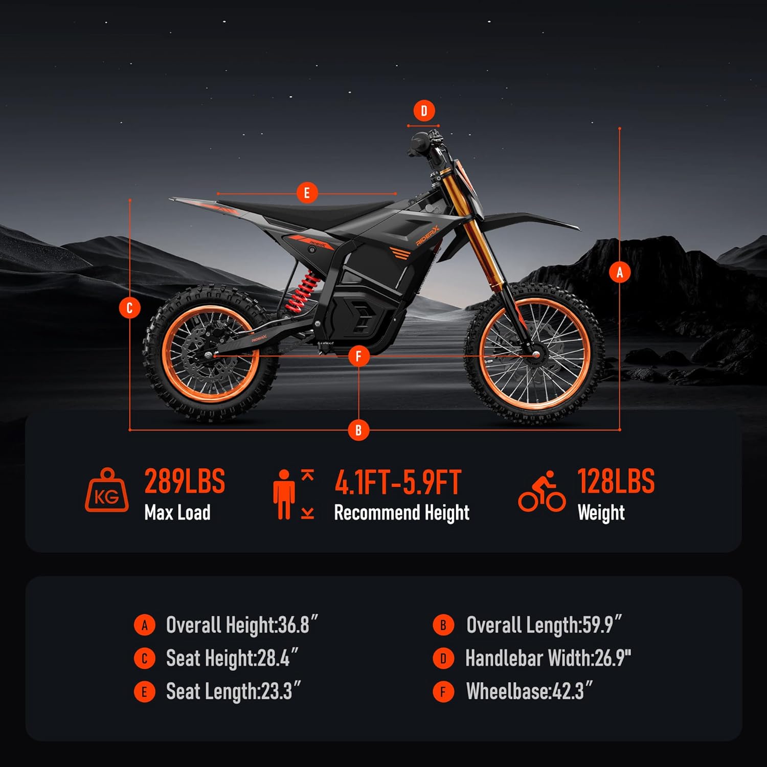 Electric Dirt Bike for Adults Teens, 3000W Brushless 220Nm Motor - 45° Slope, 38 MPH, 48V/23.5Ah Removable Battery, Dual Hydraulic Brakes & Full Suspension Electric Motorcycle for 13+