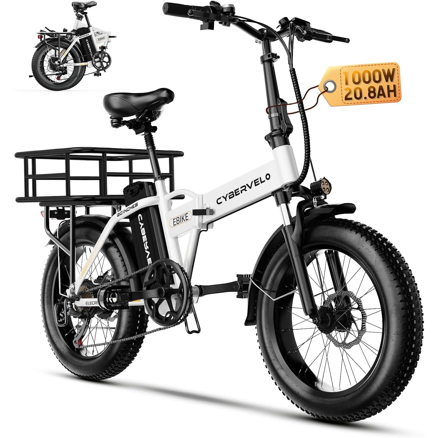 ‎Aoango 1000W Folding Electric Bike
