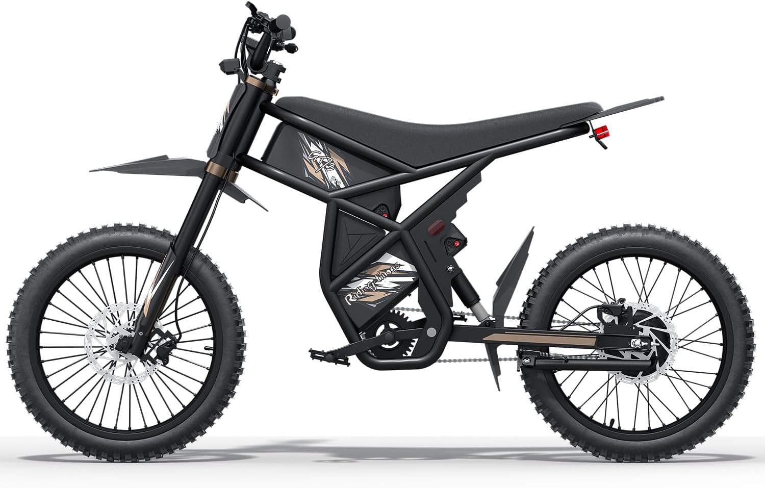 Winter Electric Dirt Bike for Adults, Upgraded 3000W 60V 50MPH //2400W 48V 37MPH Dirtbike, 36.4AH Dual Battery Ebike Up to 85 Miles, 25" Motorcycle Tire, UL2849 All Terrain for Mountains, Snow, Sand