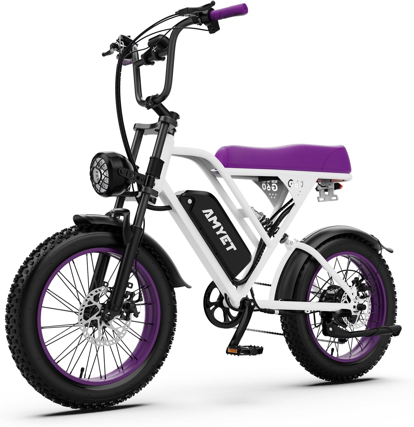 AMYET V9-G60 Peak 1500W Ebike, 48V 20Ah(960WH) Removable Battery, 72Miles &32MPH,20" Fat Tire Dirt Bike,7 Speed Gears,Dual Shock Absorber, Adults Electric Bike for Mountains, Snow, Sand, Road
