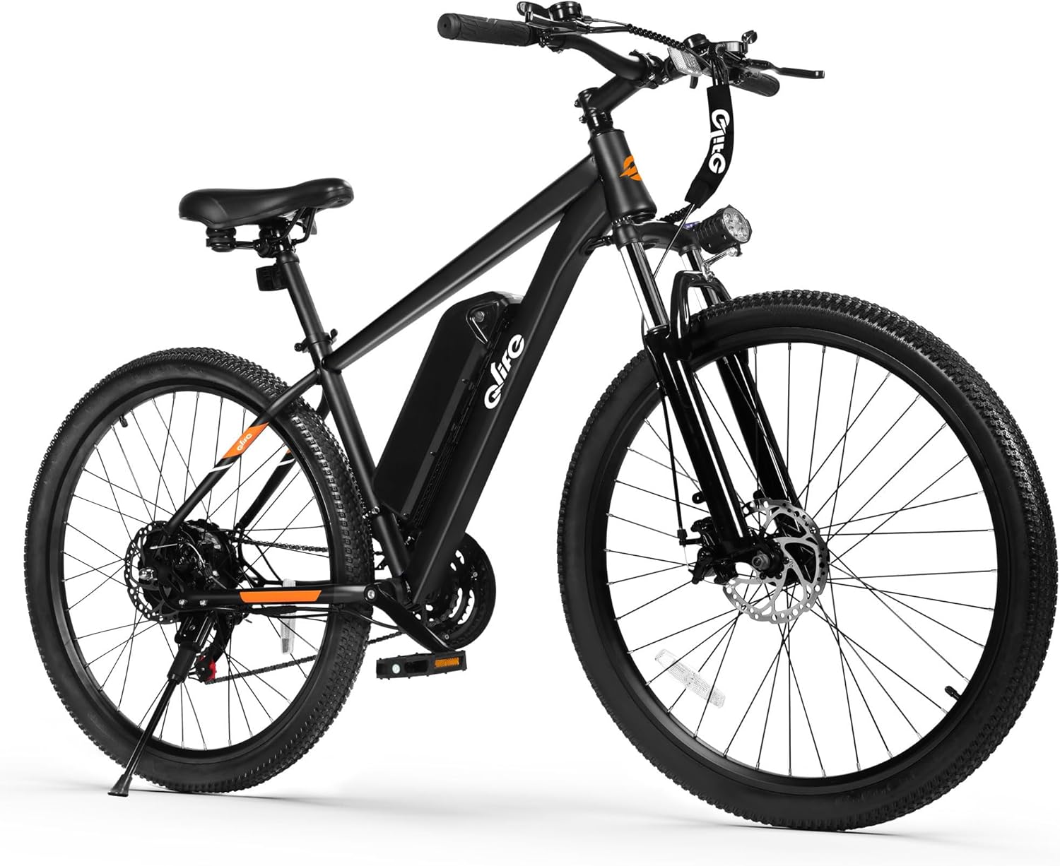 Qlife Racer Electric Bike for Adults - 21-Speed Mountain Lightweight Ebike with Peak 1000W/750W 25MPH/22MPH Brushless Motor, 375Wh Removable Battery, 26X2.1 Tire Step Over E-MTB, Up to 40 Miles