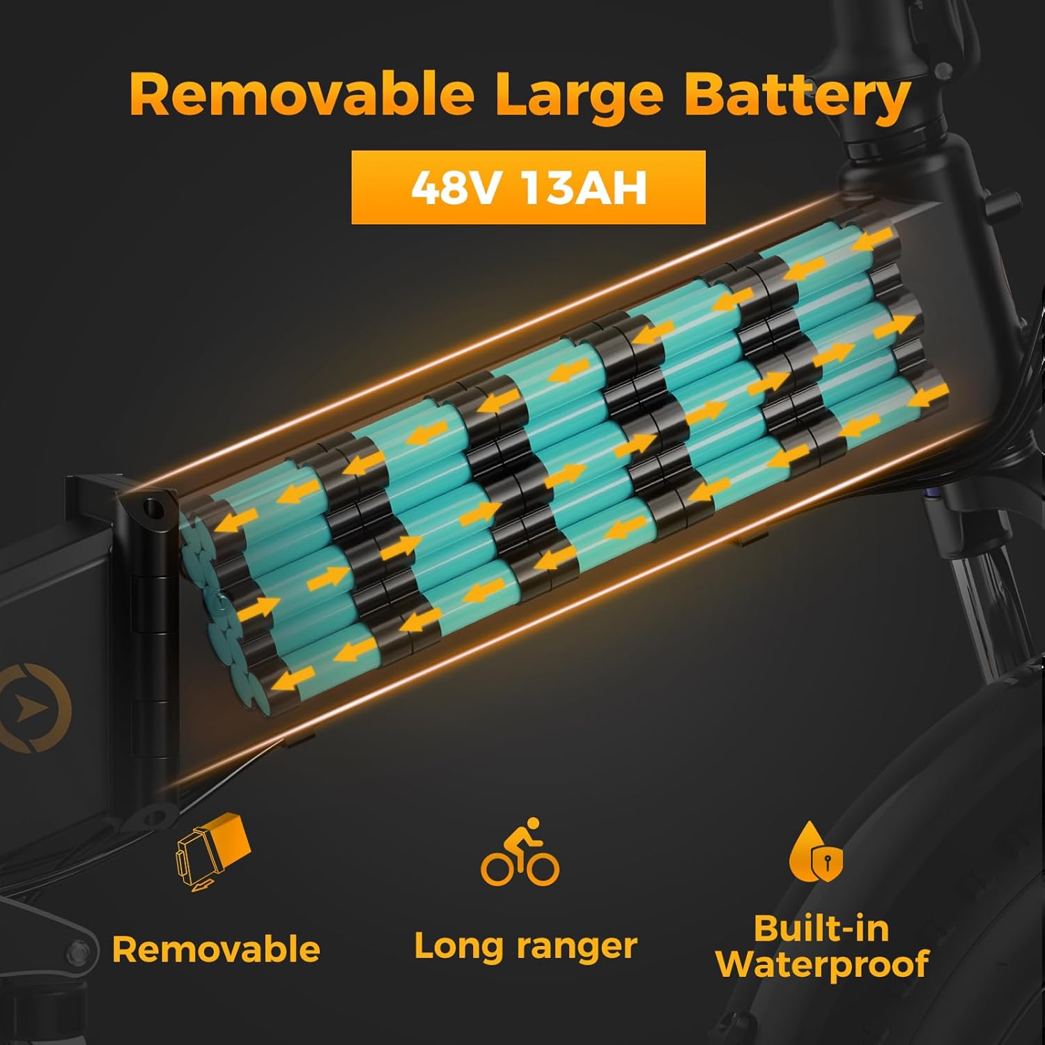 Jasion X-Hunter Foldable Electric Bike, 1400W Peak Motor, 70+ Miles 30MPH EBike, 624WH Removable Battery, 20''*4 Fat Tire, Full Suspension Bicycle for Commute,Snow, Mountain, 7-speed E-bike for Adults