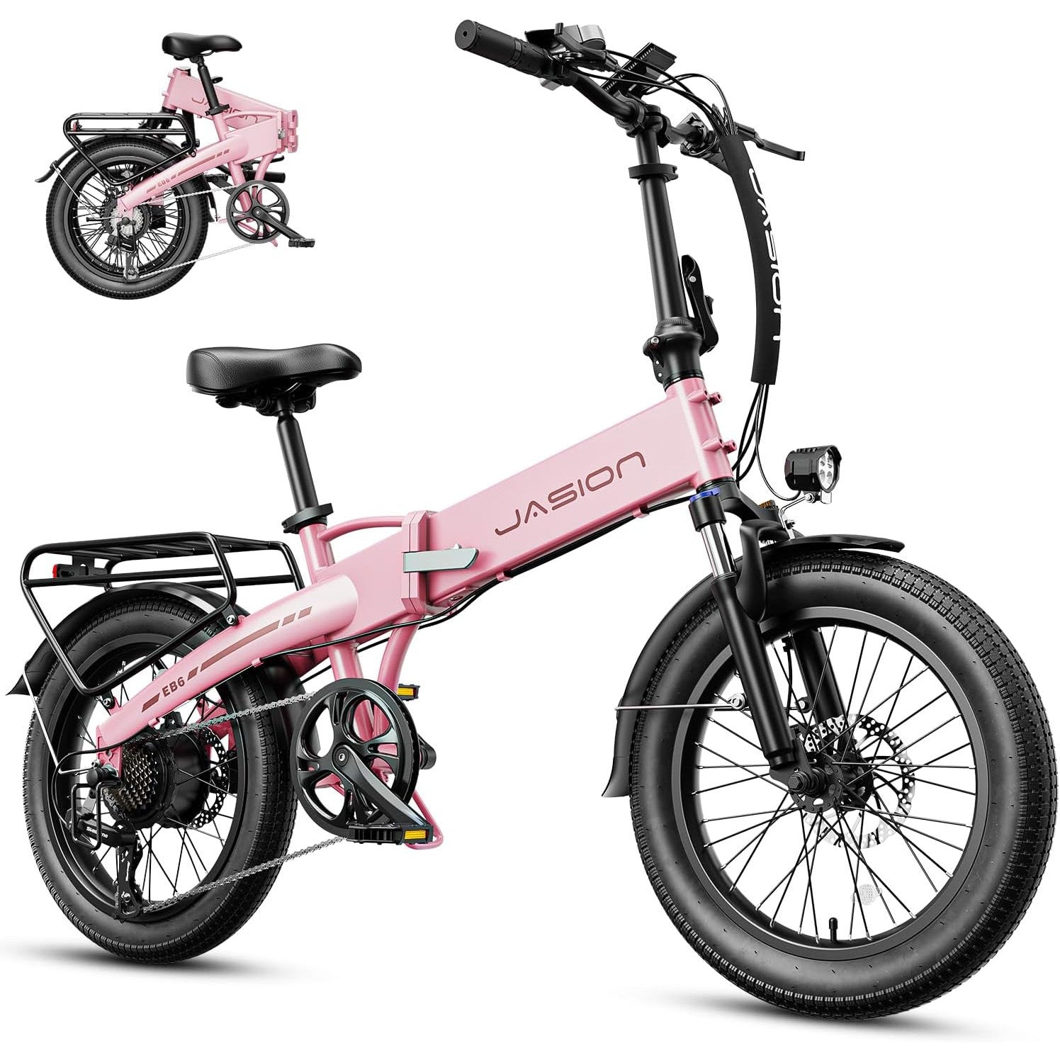Electric Bike for Adults with Peak 1000W Motor up to 25Mph EBS Ebike, Built-in 48V 10.5AH Removable Battery up to 45 Max Miles Folding Ebike, Aluminum 20'' Fat Tire Electric Bicycle