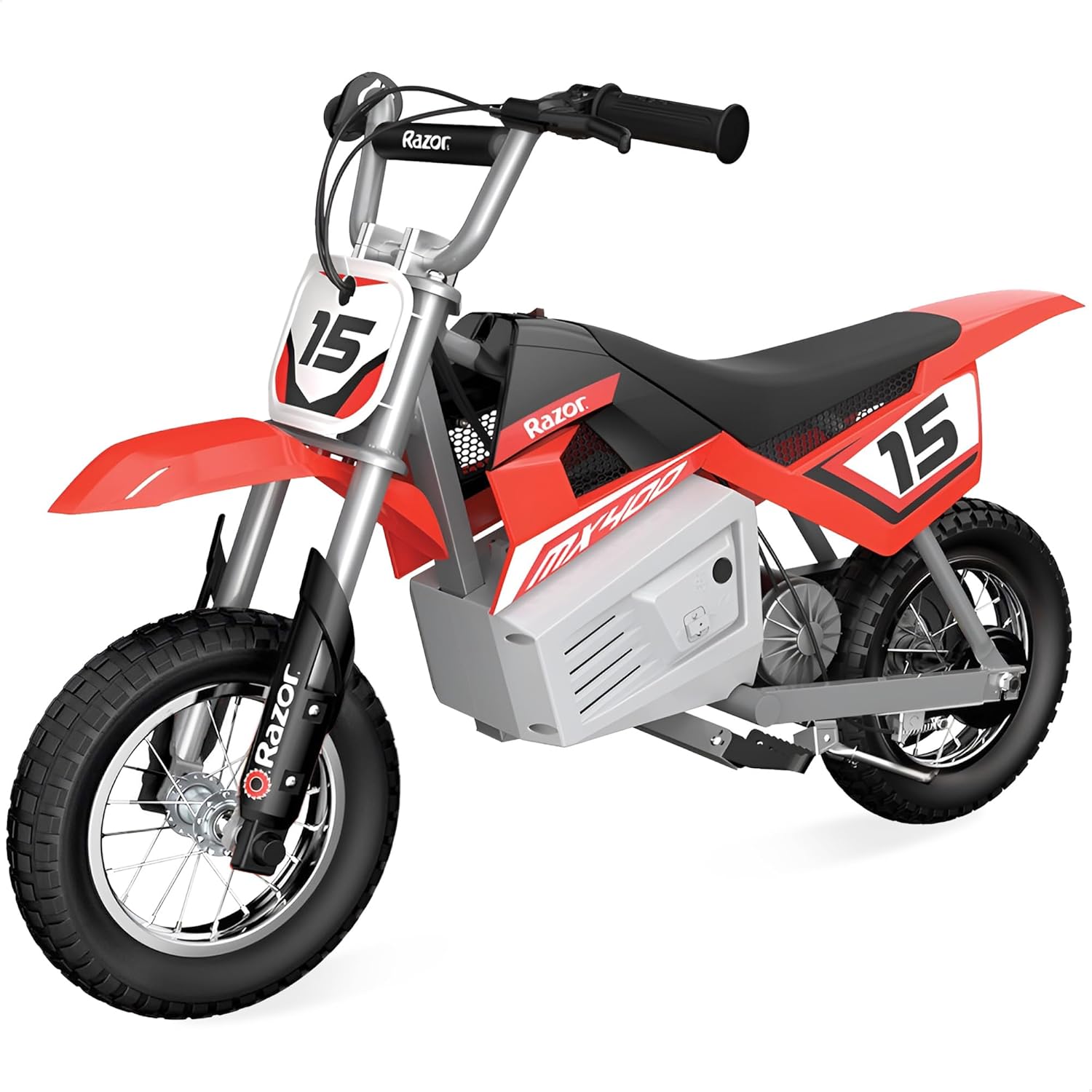 Razor MX400 Dirt Rocket Electric Bike for Kids Ages 8+, 140 Pounds Max Weight, Green – 24-Volt Battery, up to 14 Mph, 30-Minute High Speed Ride Time, Twist-Grip Throttle, 12-Inch Pneumatic Tires