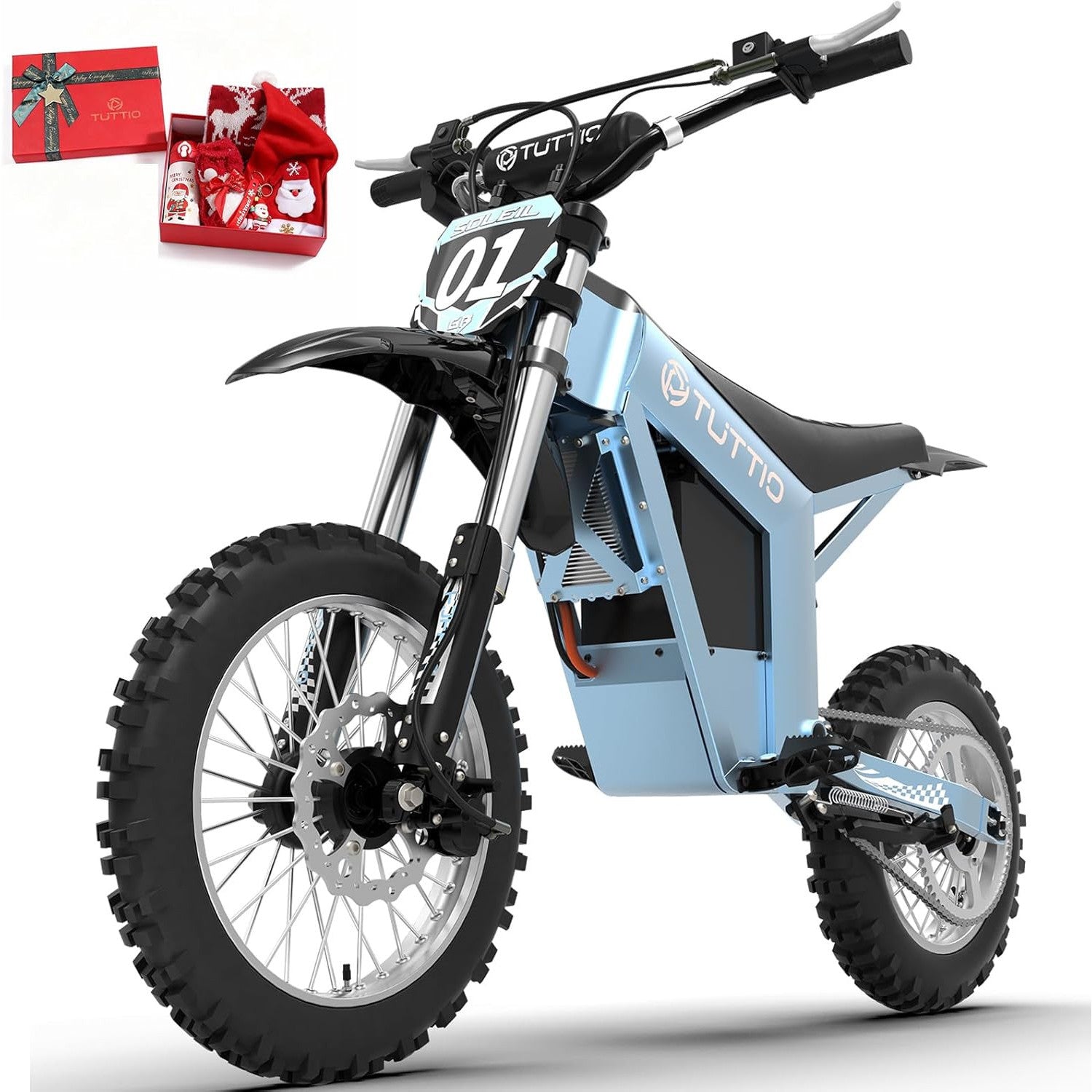 Tuttio Soleil01 Electric-Dirt-Bike for Teens Adults, 14"/12" Fat Tire 2000W Electric-Motorcycle with 48V 21AH Battery Ebike 37MPH Hydraulic Brakes Mountain Off-Road EBike Fit Age 13+